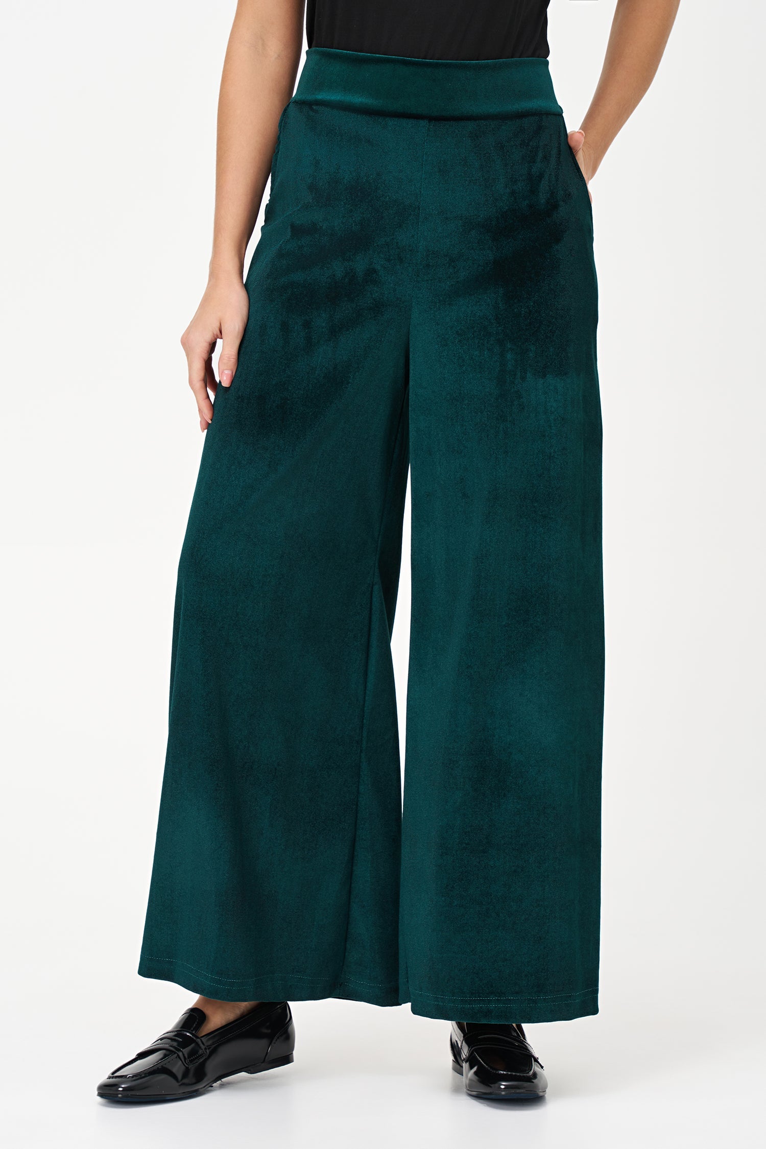 Women's Knit Pull-On Wide Leg Pants