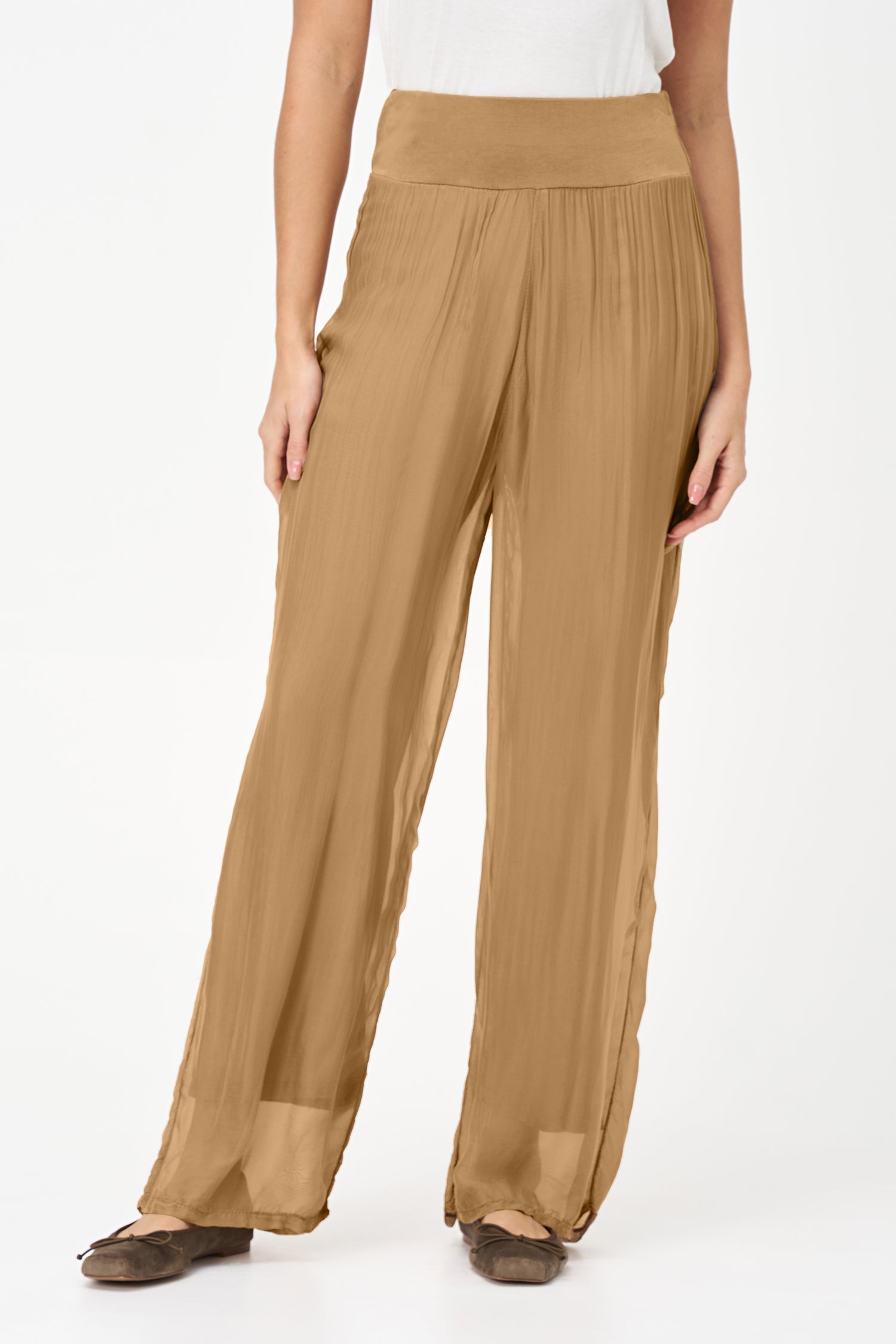 Women's Woven Pull-On Straight Leg Pants