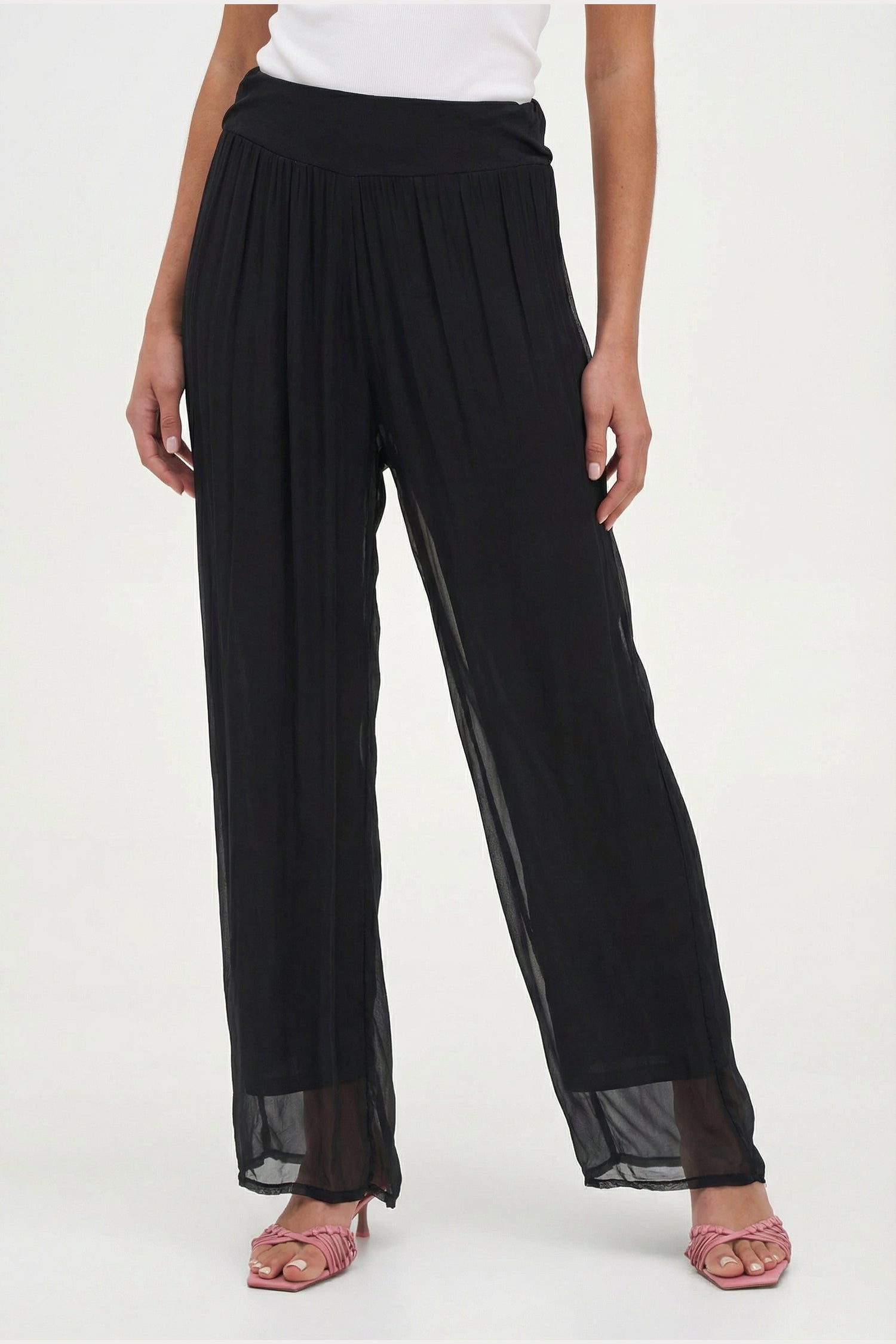 Women's Knit Woven Combo Trousers
