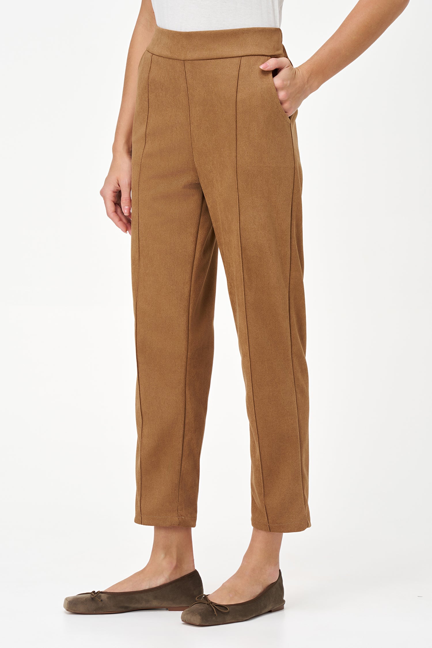 Women's Knit Pull-On Pencil Leg Pants With Scoop Pockets
