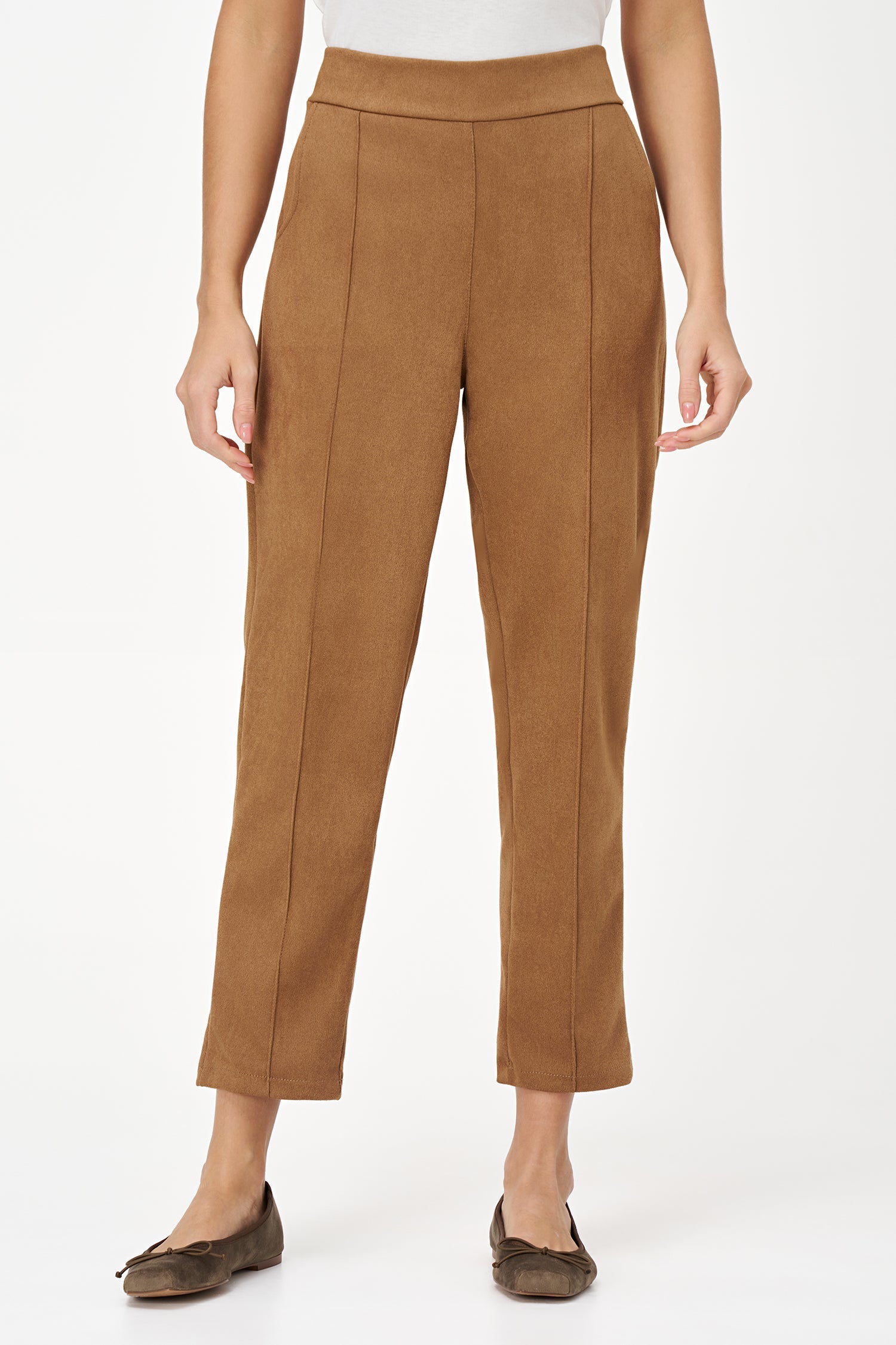 Women's Knit Pull-On Pencil Leg Pants With Scoop Pockets