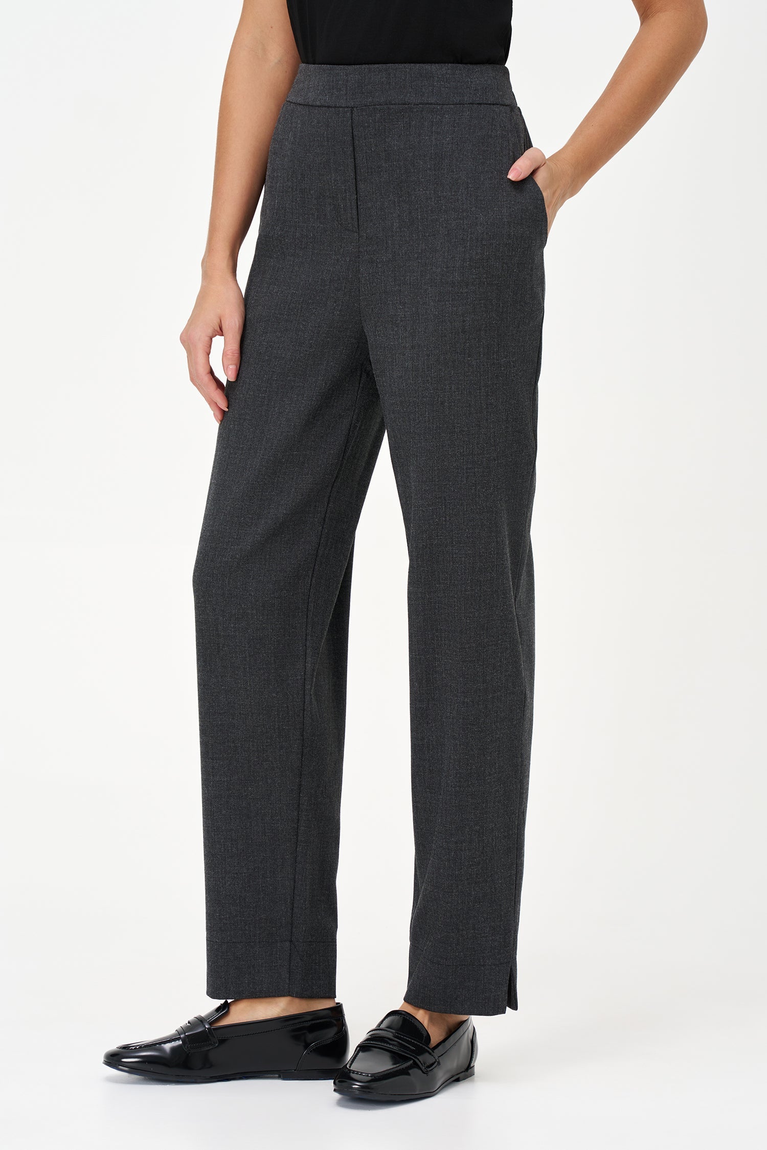 Women's Woven Zip-Up Tapered Pants