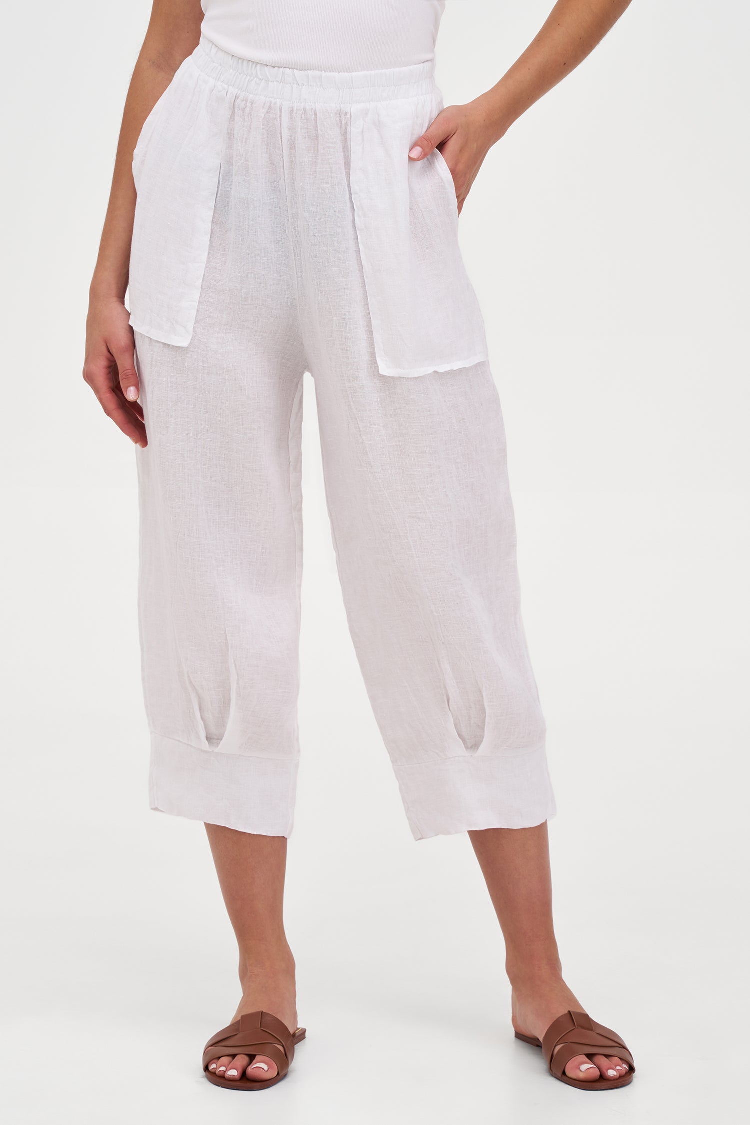Women's Woven Capri Trousers