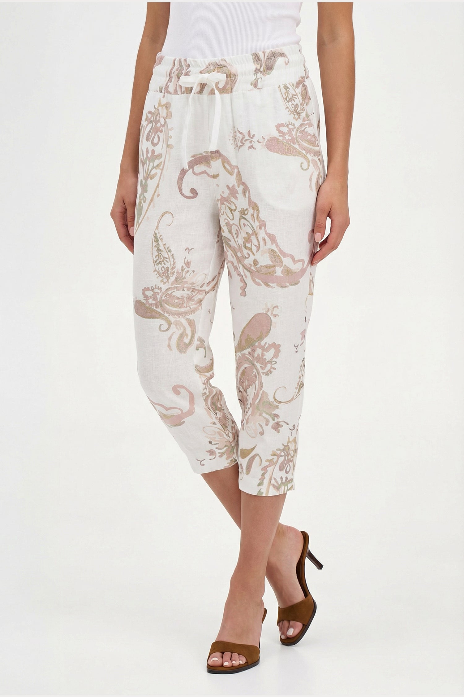 Women's Woven Capri Trousers