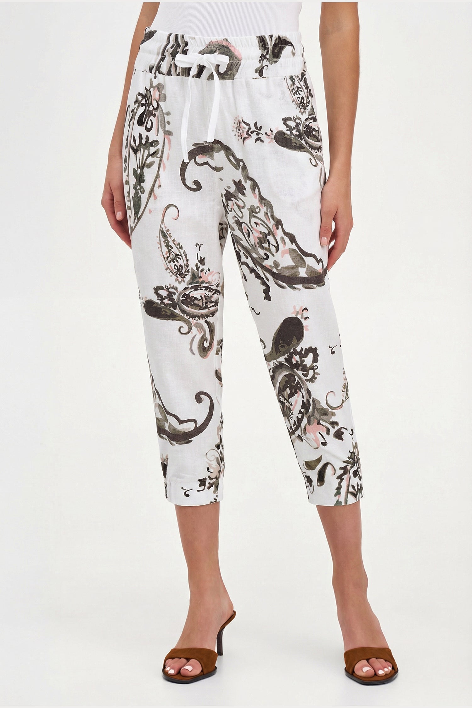 Women's Woven Capri Trousers