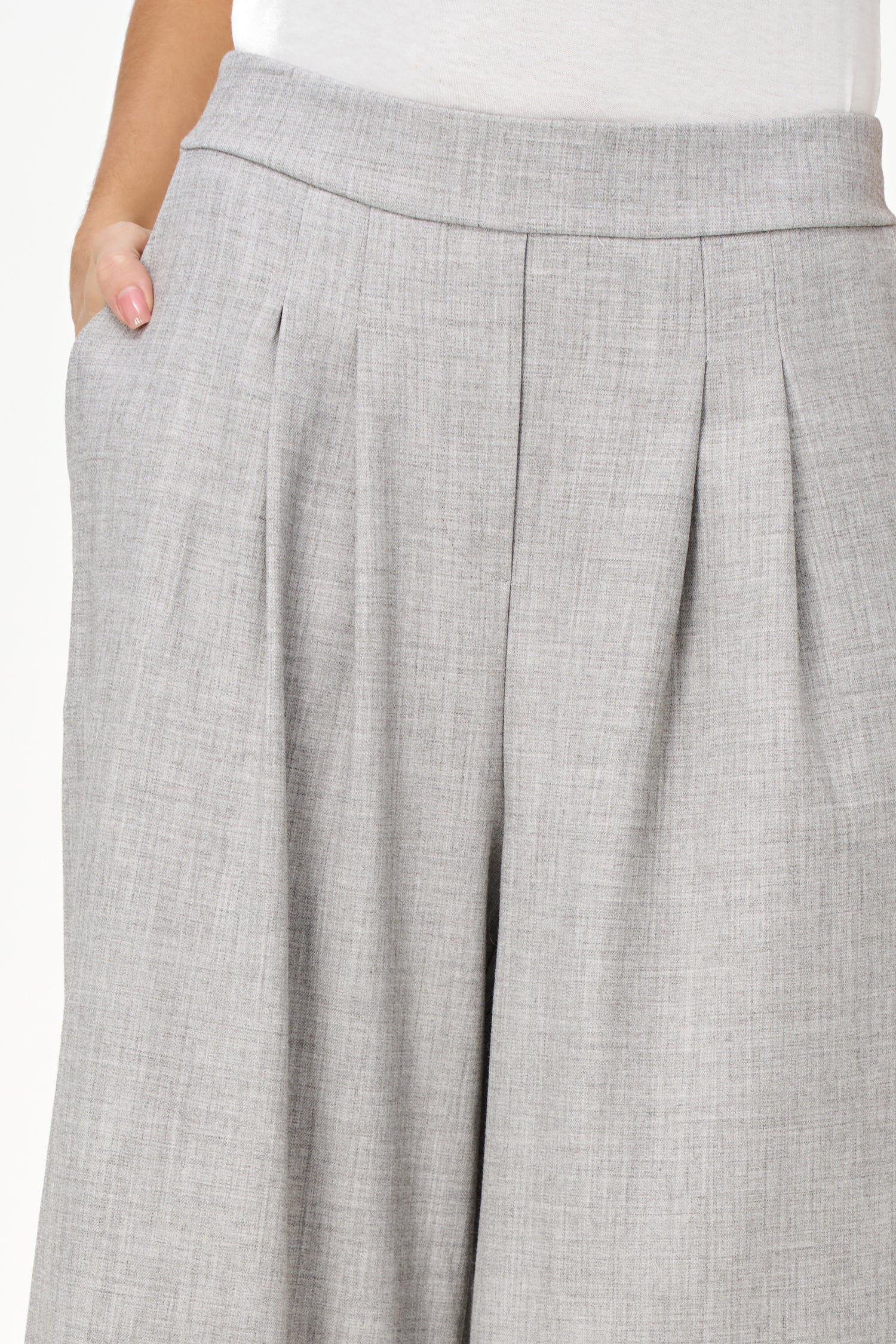 Women's Woven Pull-On Wide Leg Crop Pants