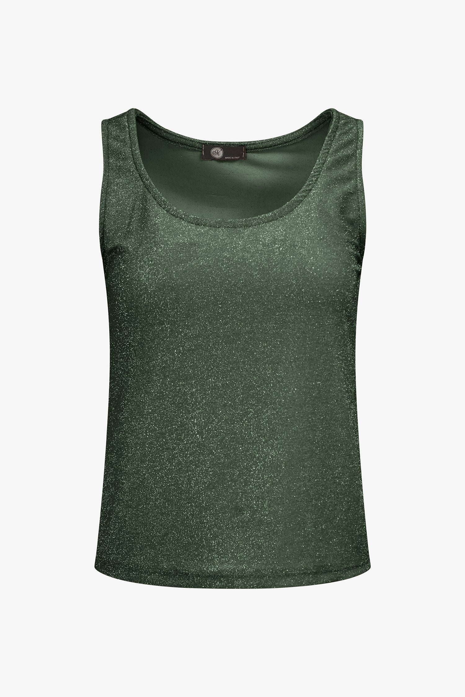 Women’s knit sleeveless top with a scoop neckline