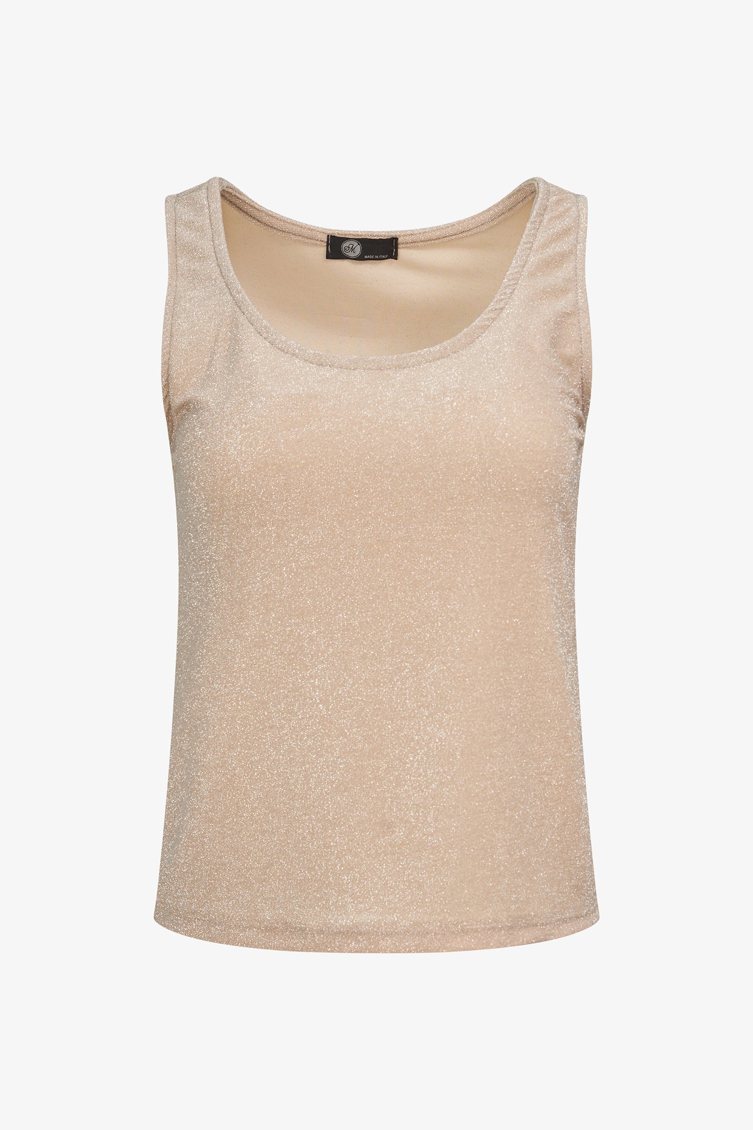 Women’s knit sleeveless top with a scoop neckline