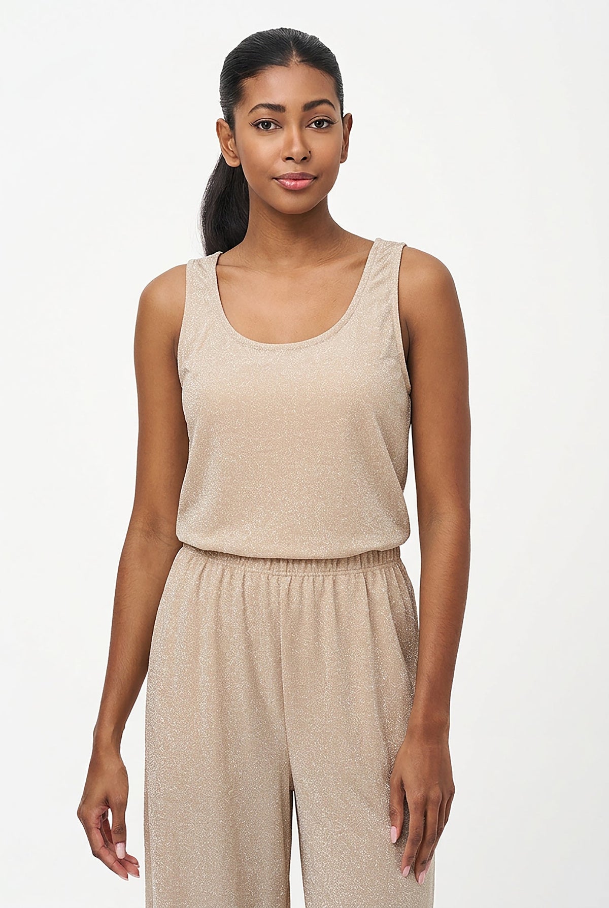 Women's Knit Sleeveless Scoop-Neck Top