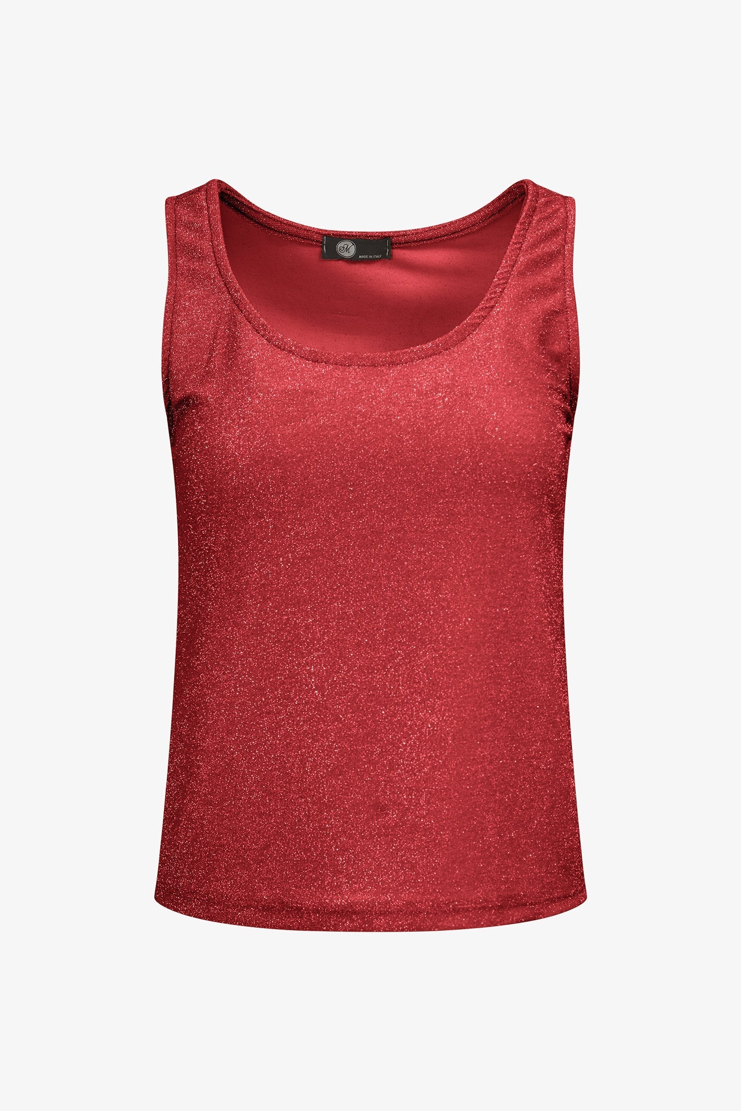 Women's Knit Sleeveless Top With A Scoop Neckline