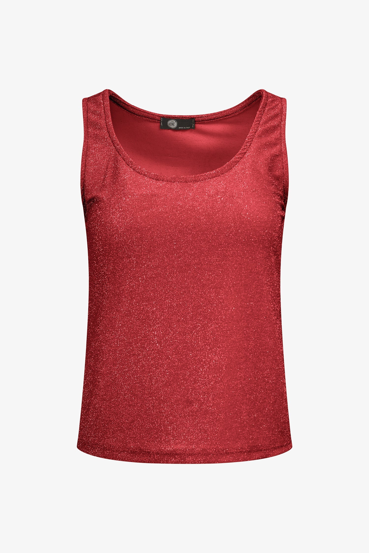 Women’s knit sleeveless top with a scoop neckline