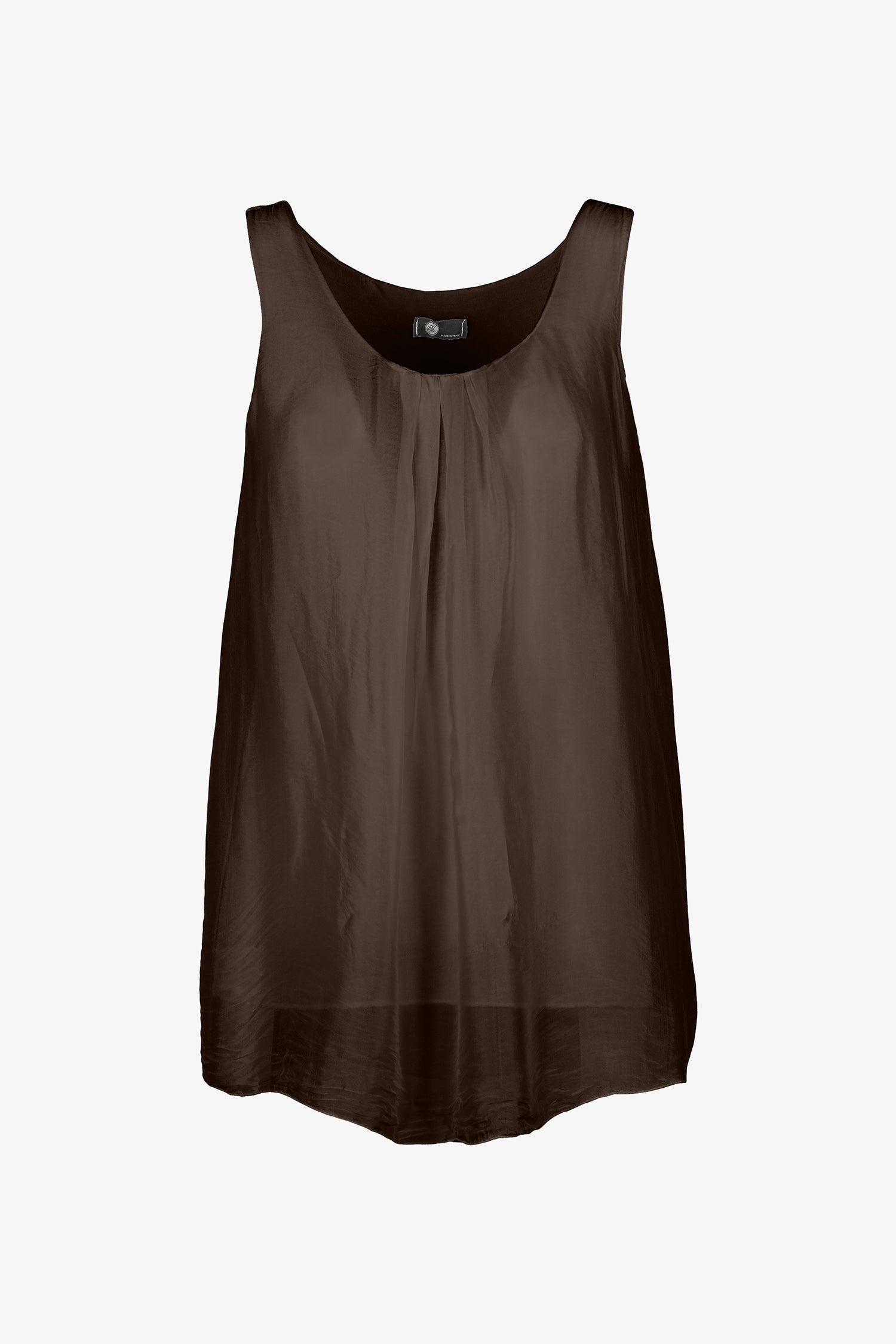 Women's Woven Scoop Neck Sleeveless Top