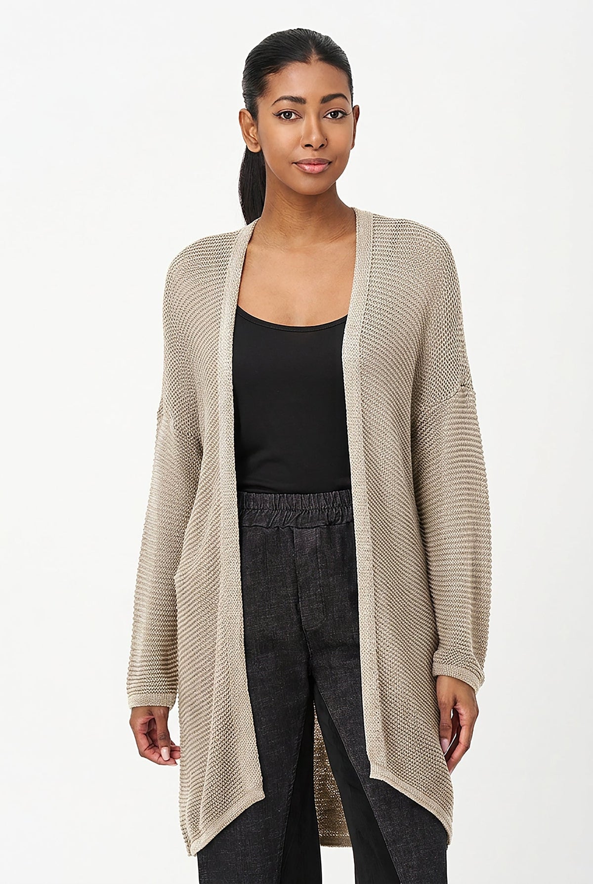 Women's Knit Cardigan with Long Sleeves