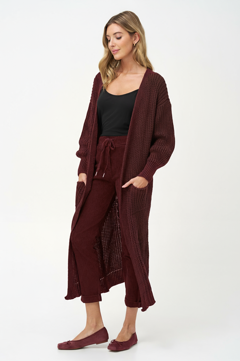 Women's Knit Open Cardigan
