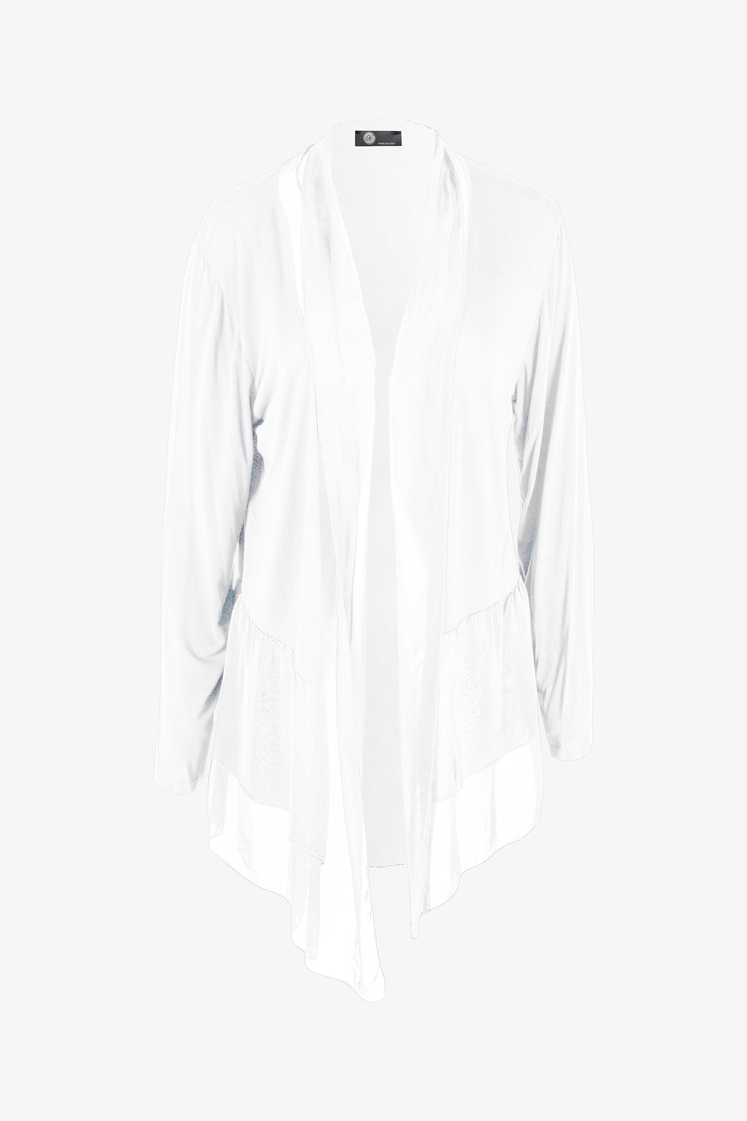 Women's Woven And Knit Combo Cardigan