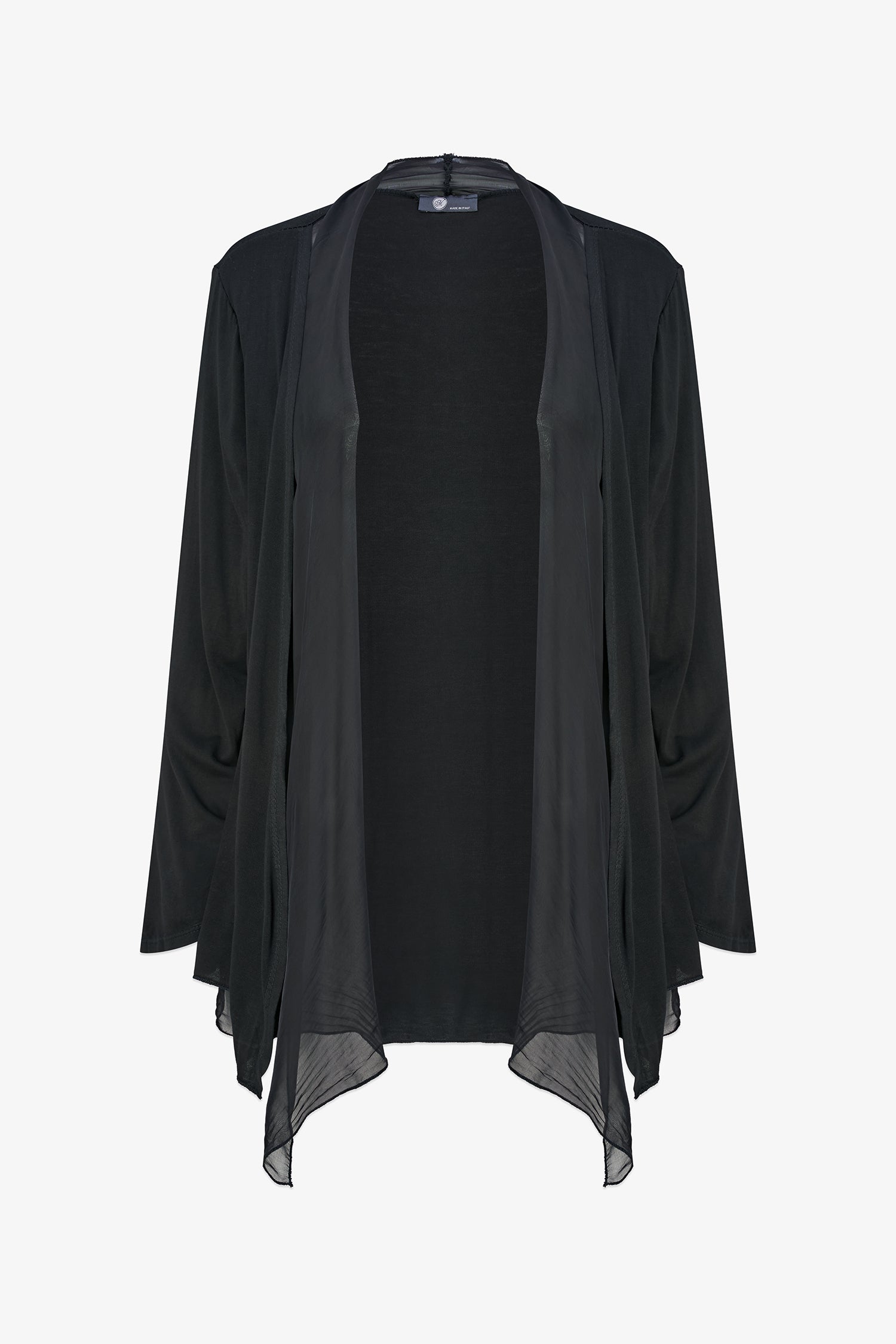 Women's Knit/Woven Combo Cardigan