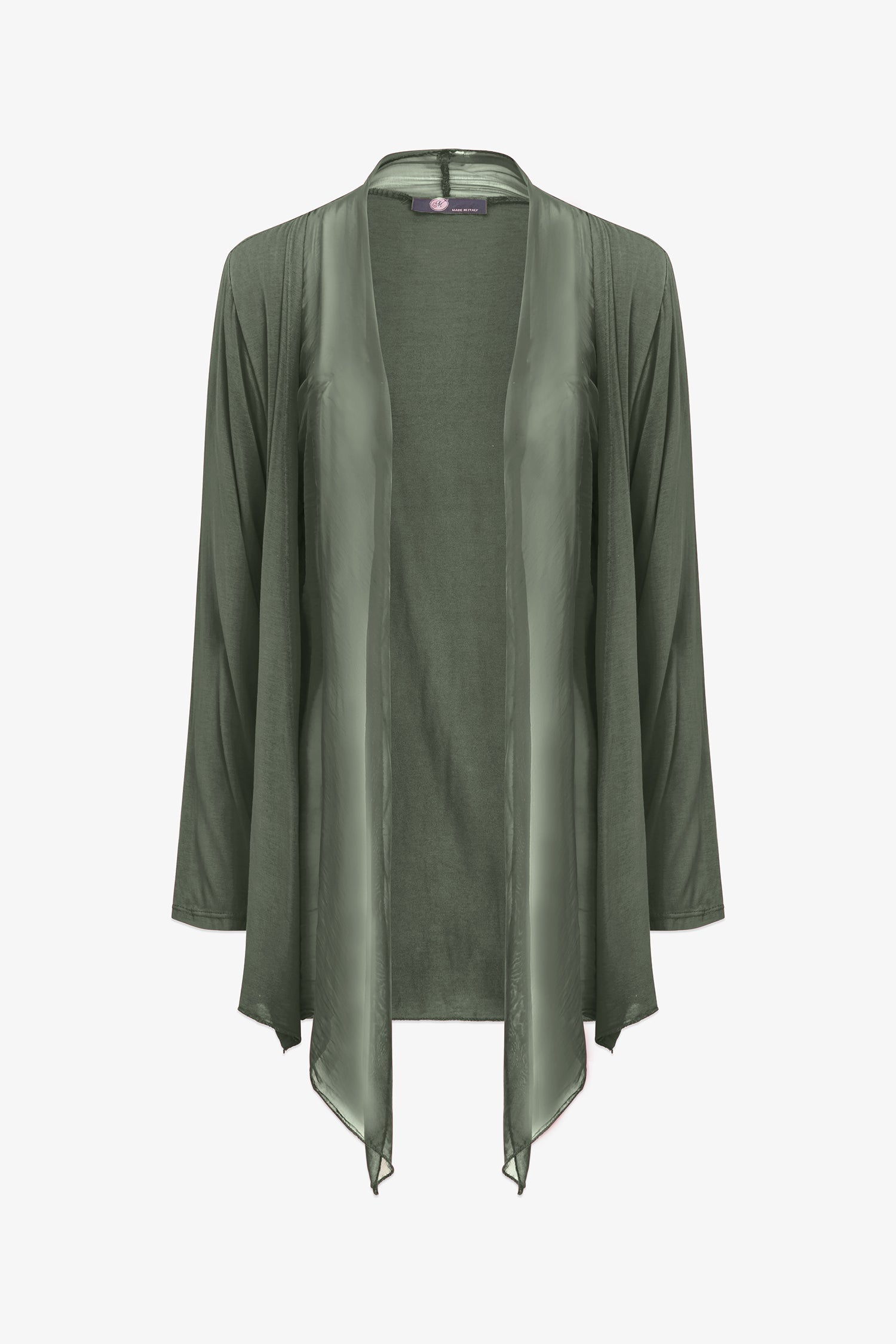 Women's Knit/Woven Combo Cardigan