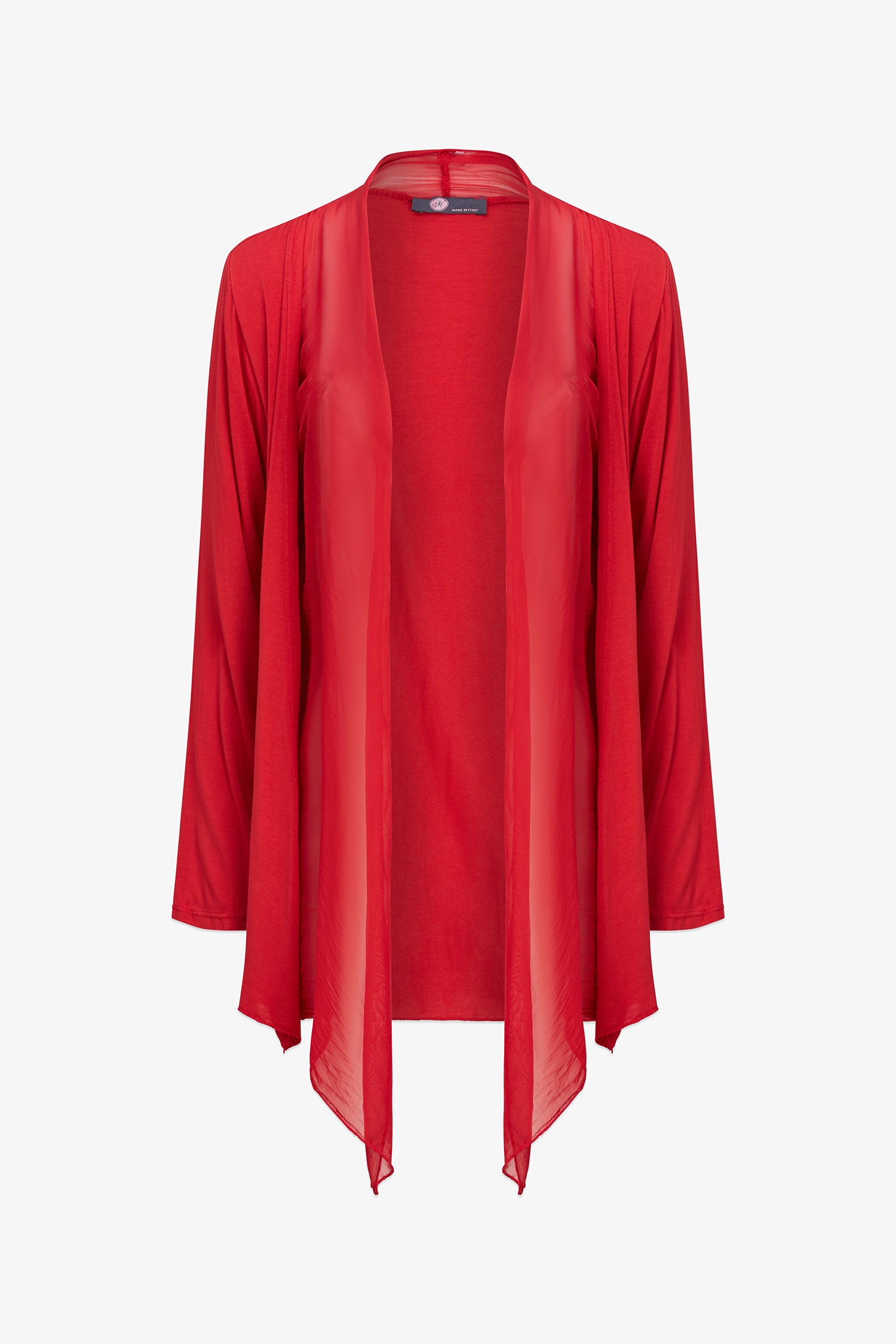 Women's Knit/Woven Combo Cardigan