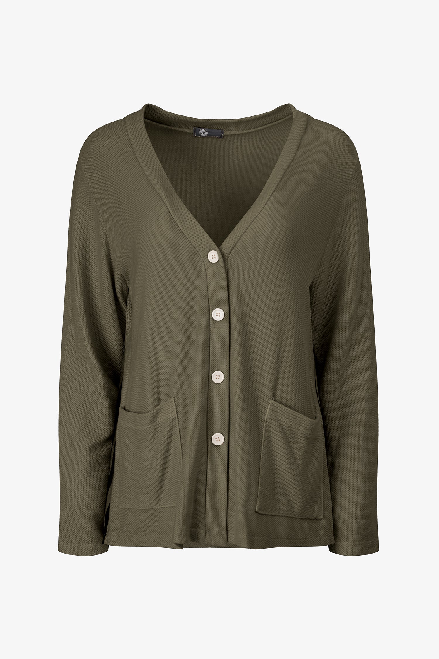 Women's V-Neckline Knit Button-Down Cardigan