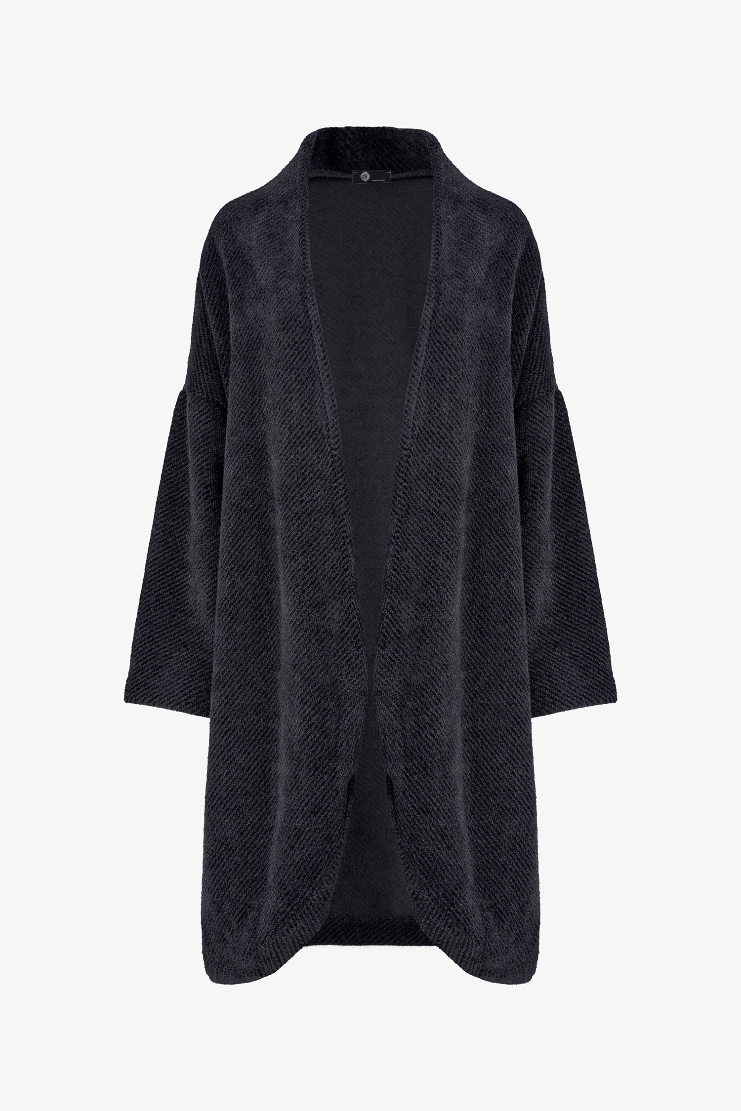 Women's Knit Long Sleeve Cardigan With A Shawl Collar