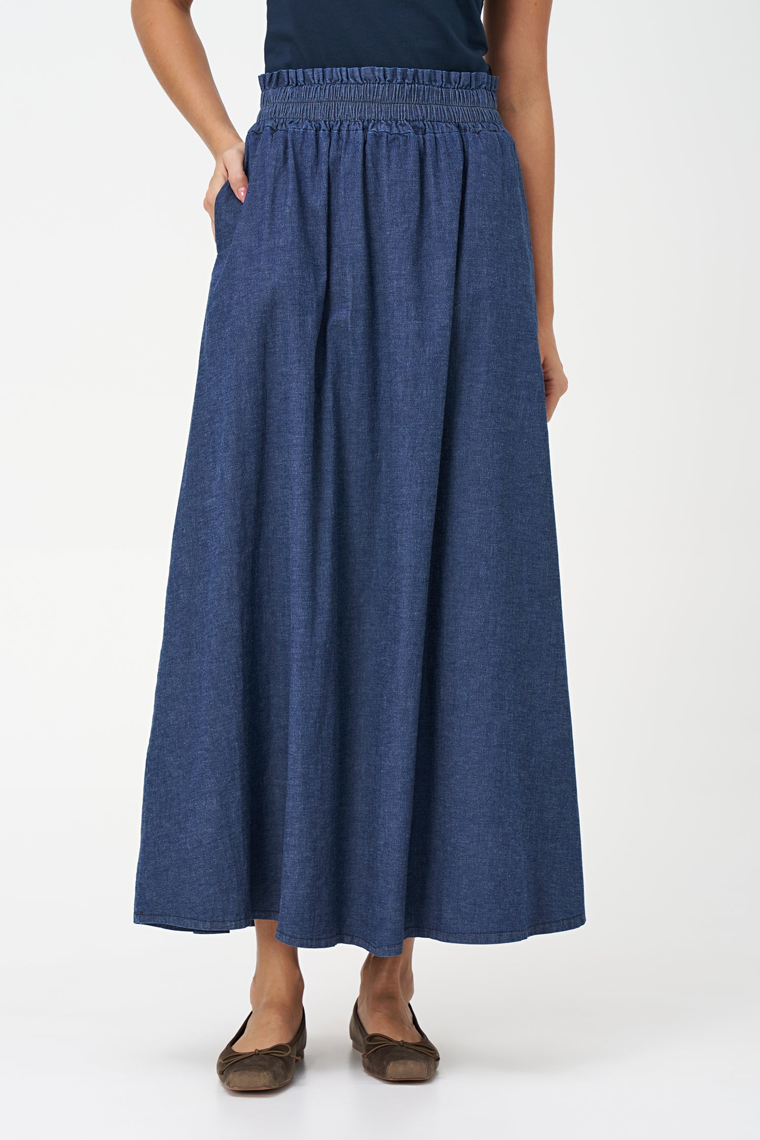 Women's Woven Pull-On A-Lined Skirt