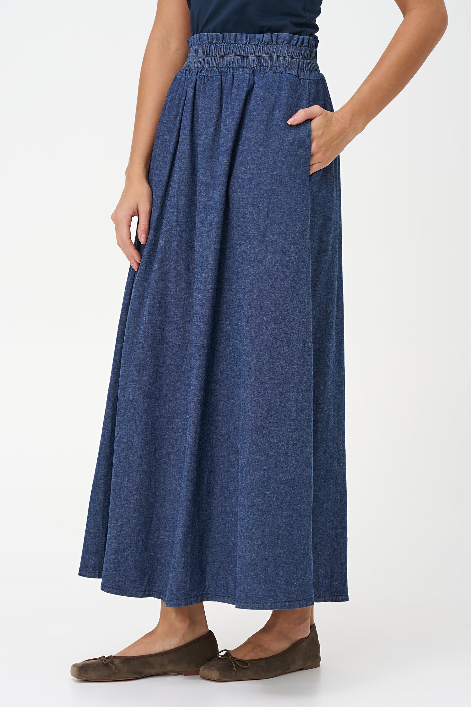 Women's Woven Pull-On A-Lined Skirt