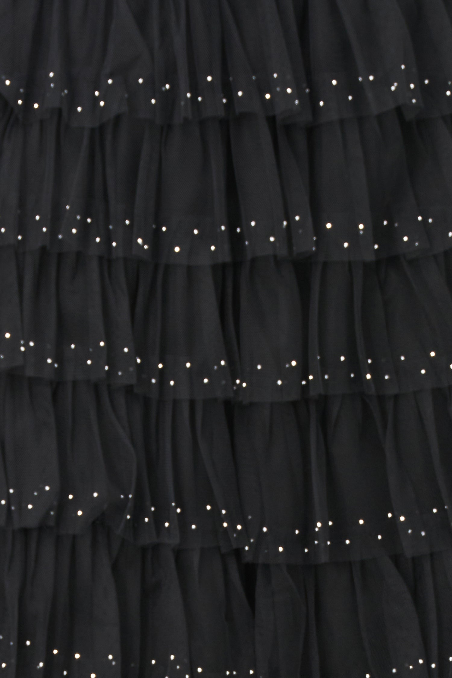 Women's knit tiered pull-on skirt, with decorative studs