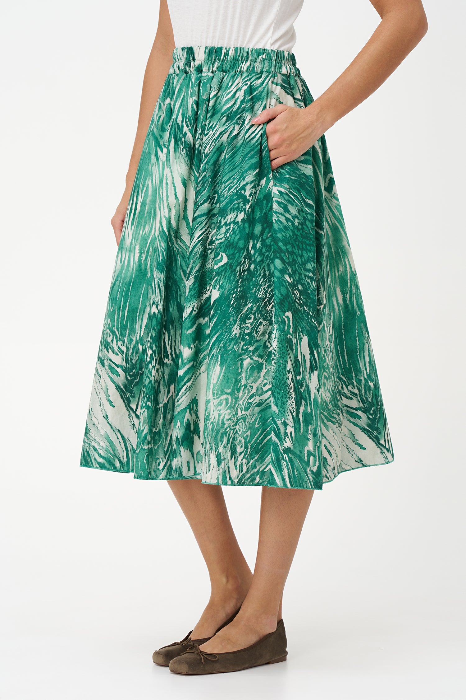 Women's Woven Pull-On Circular Skirt