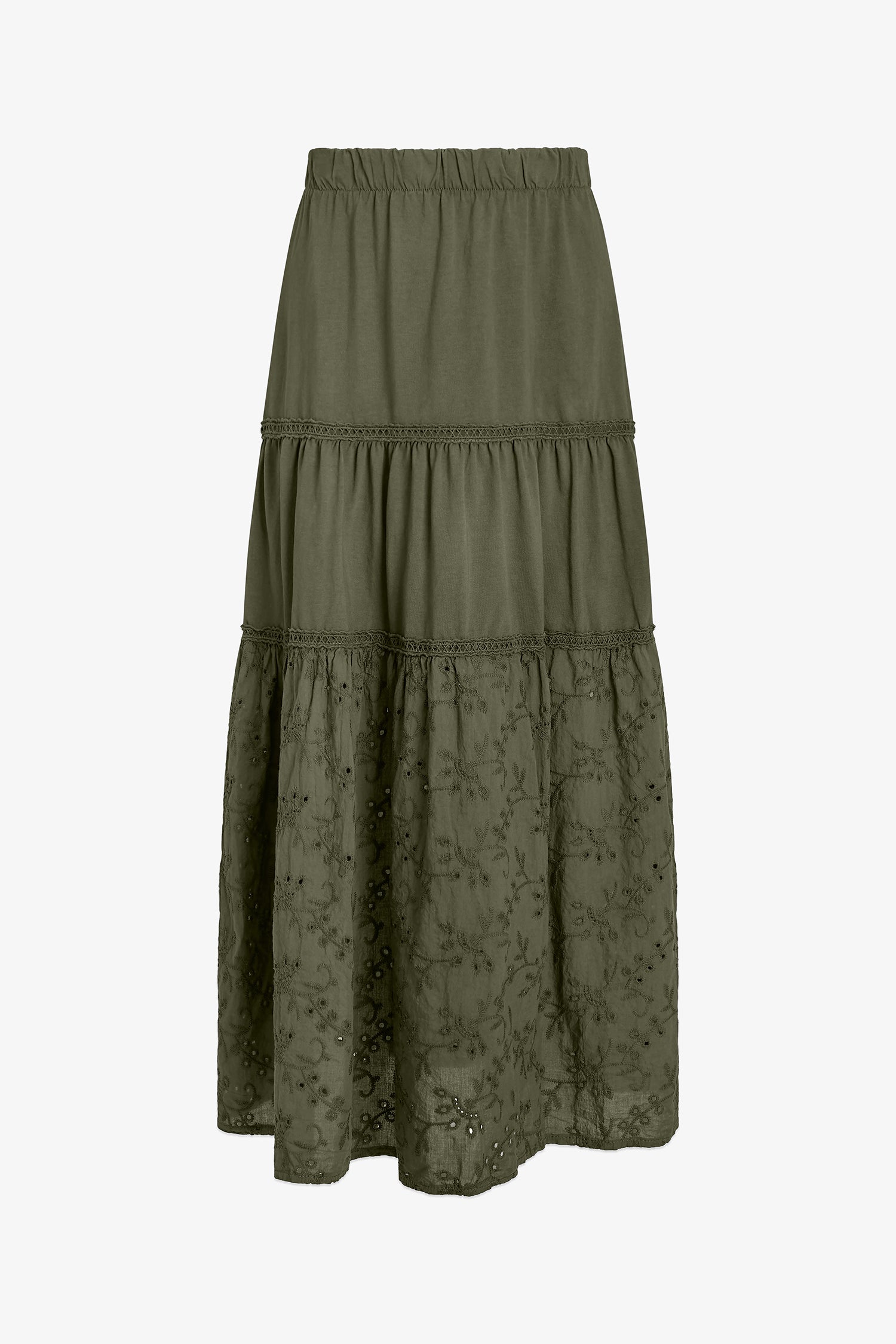 Women's Knit/Woven Combo Skirt