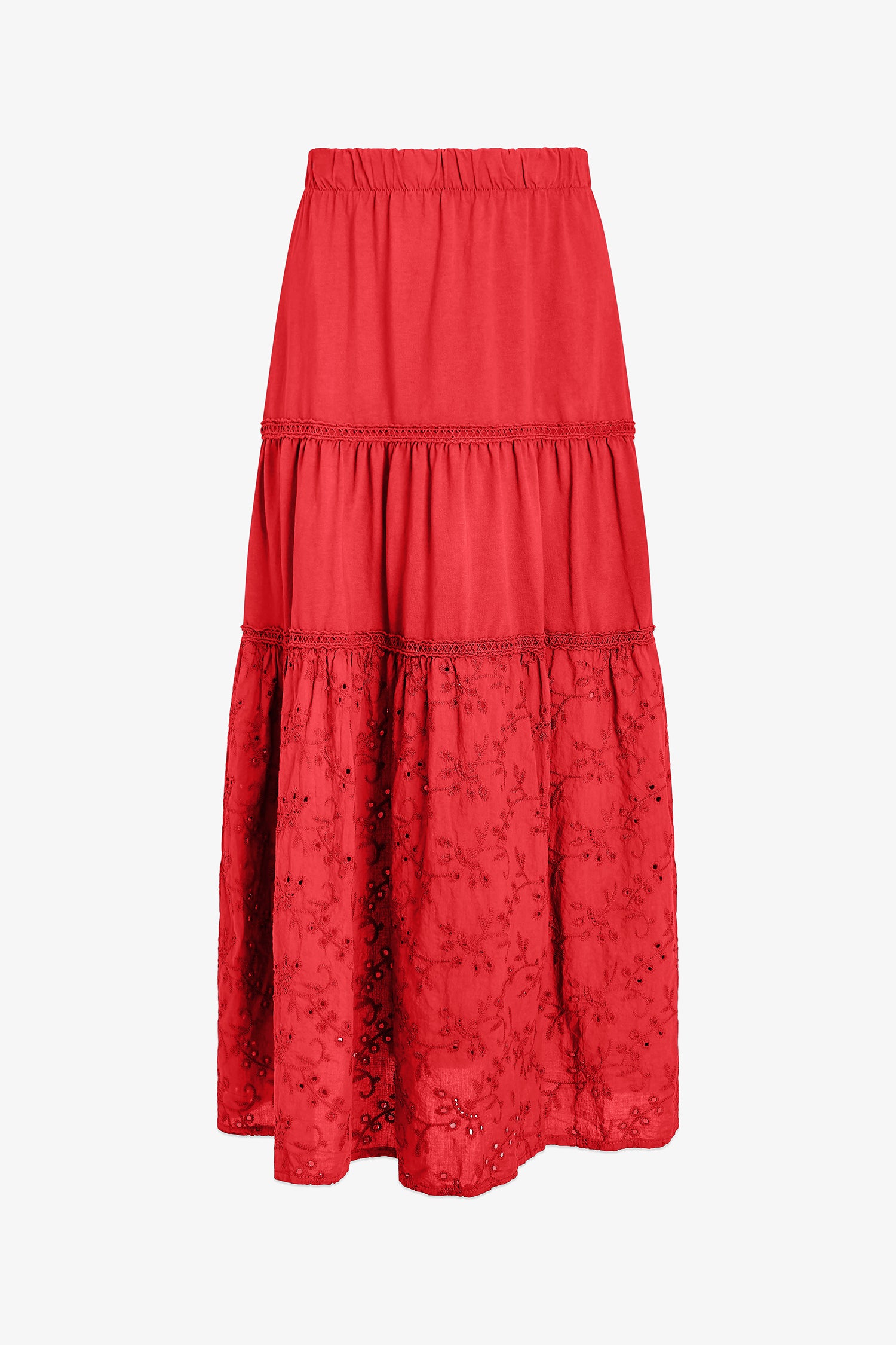 Women's Knit/Woven Combo Skirt