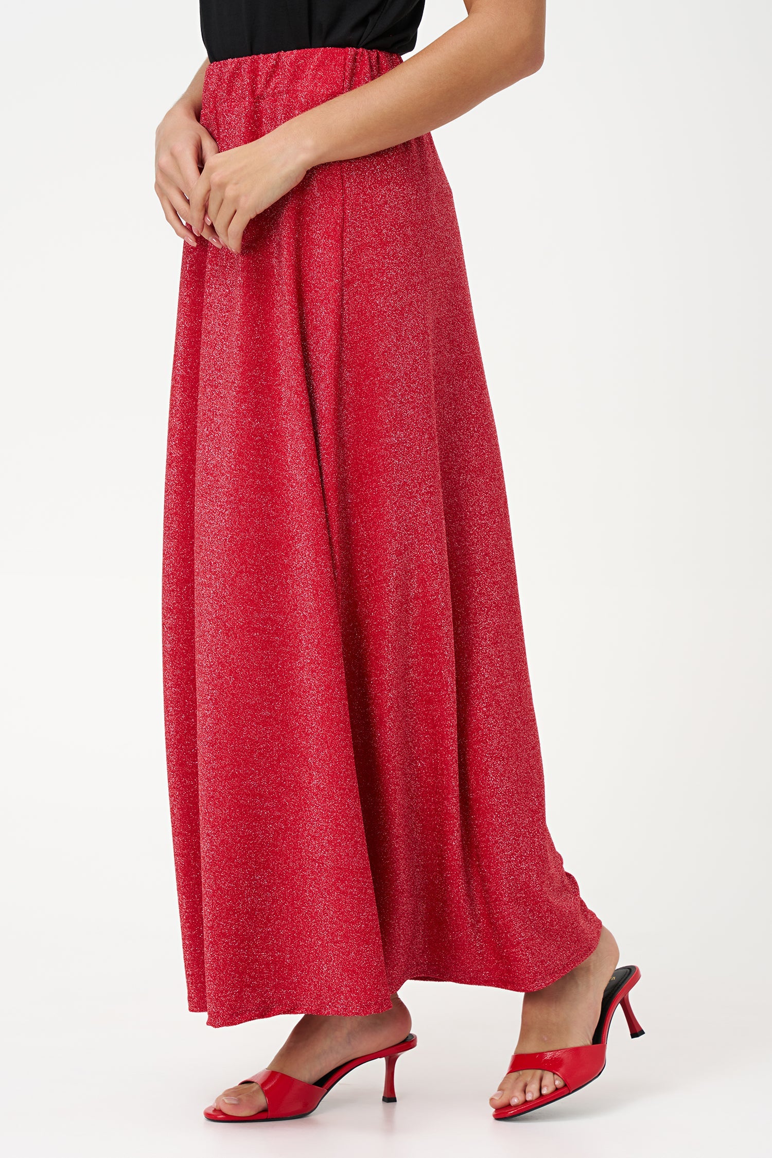 Women’s knit pull-on ankle length flowy skirt