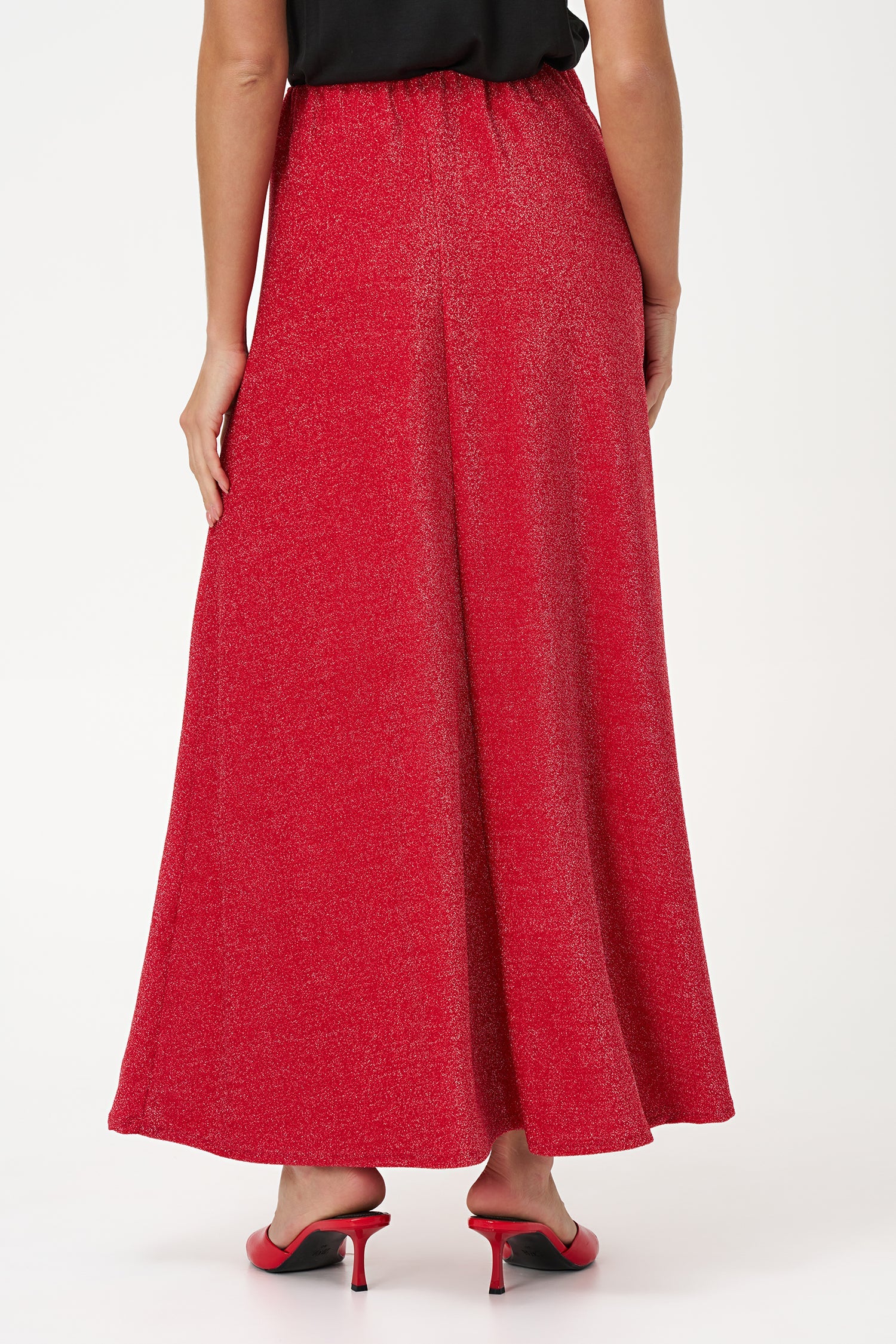 Women’s knit pull-on ankle length flowy skirt