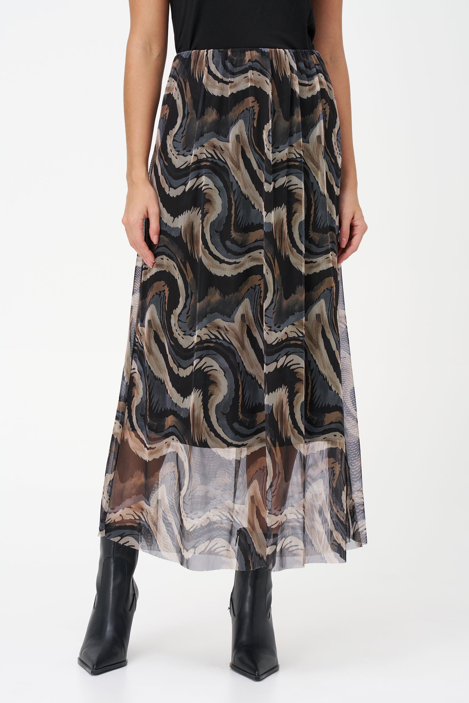 Women's Knit Pull-On Midi Skirt