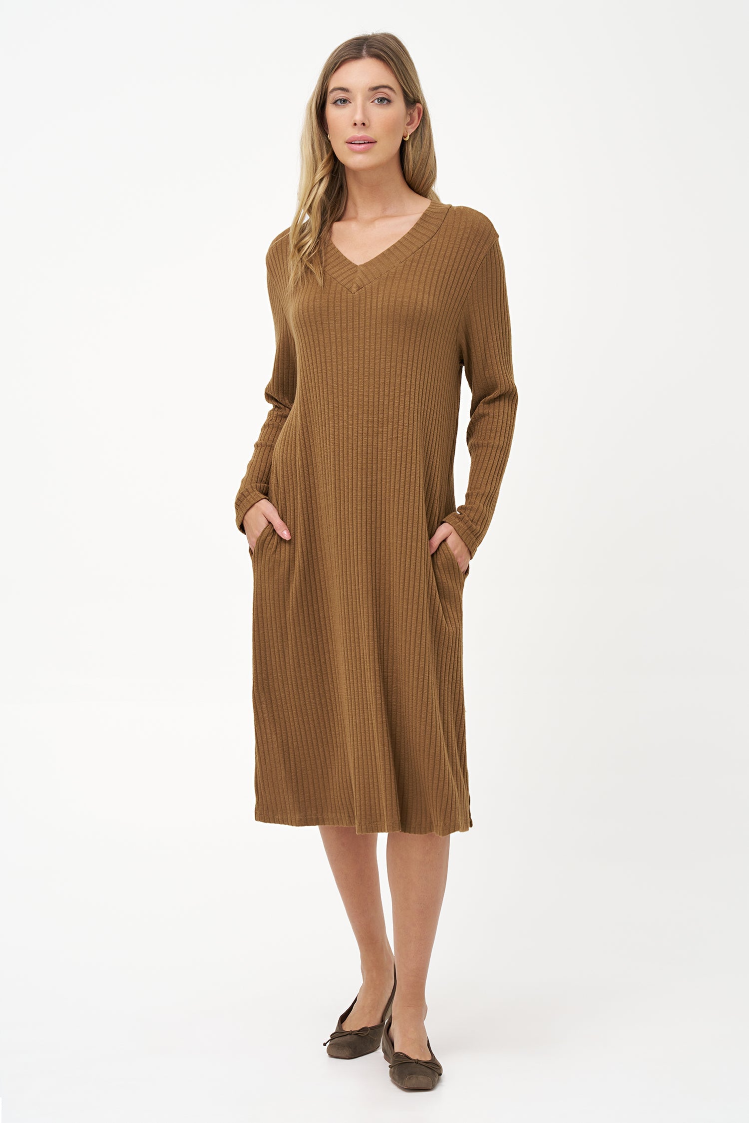 Women's Knit Long Sleeve Dress