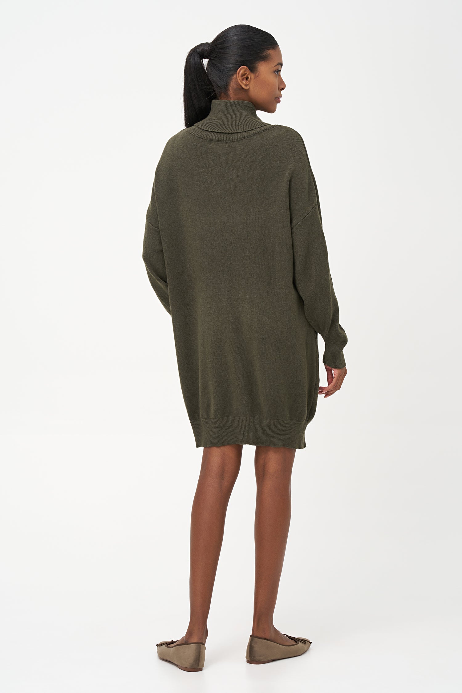 Women's Knit Turtle-Neck Dress