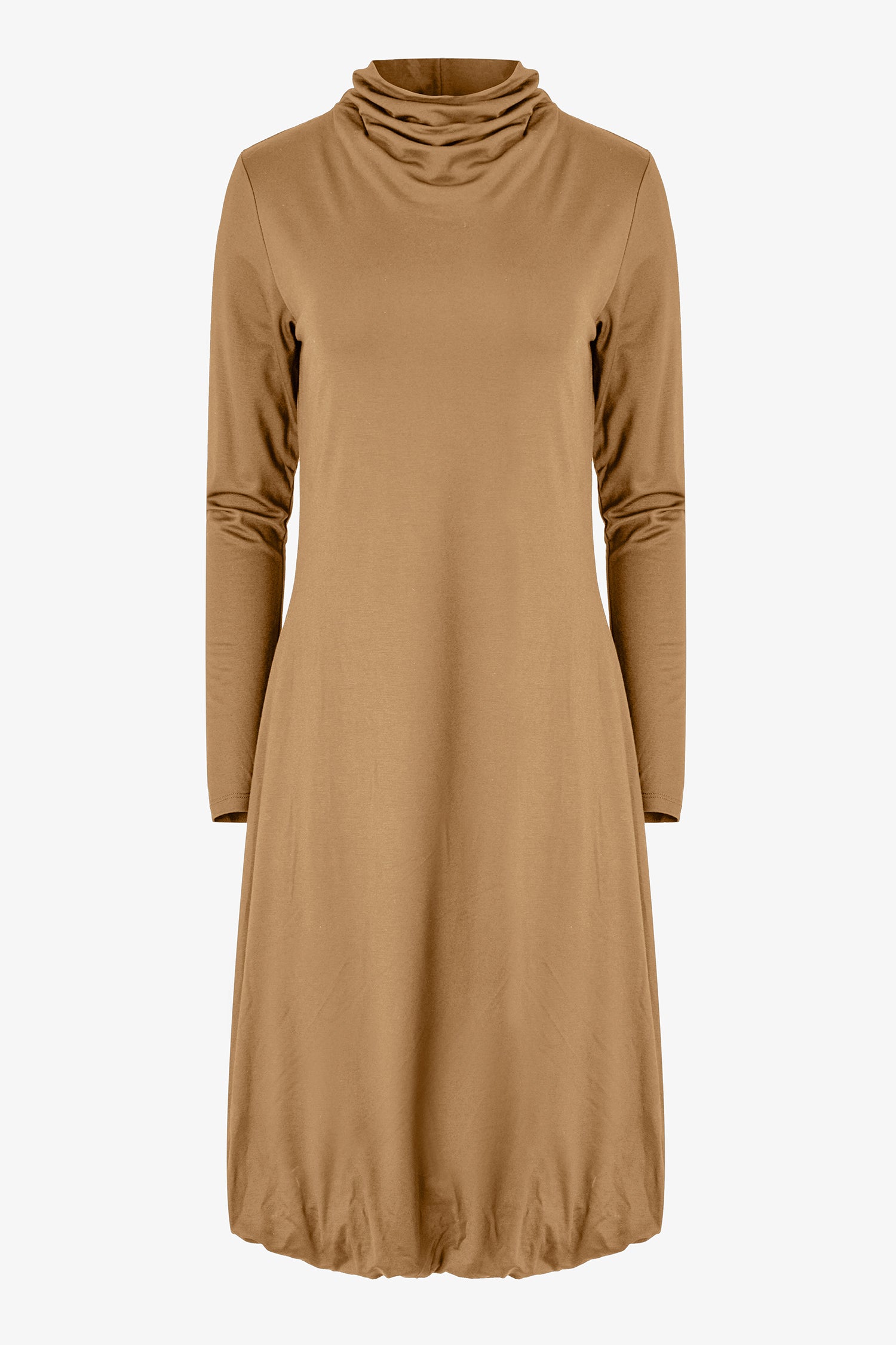 Women's Knit Turtle-Neck Knee-Length Dress