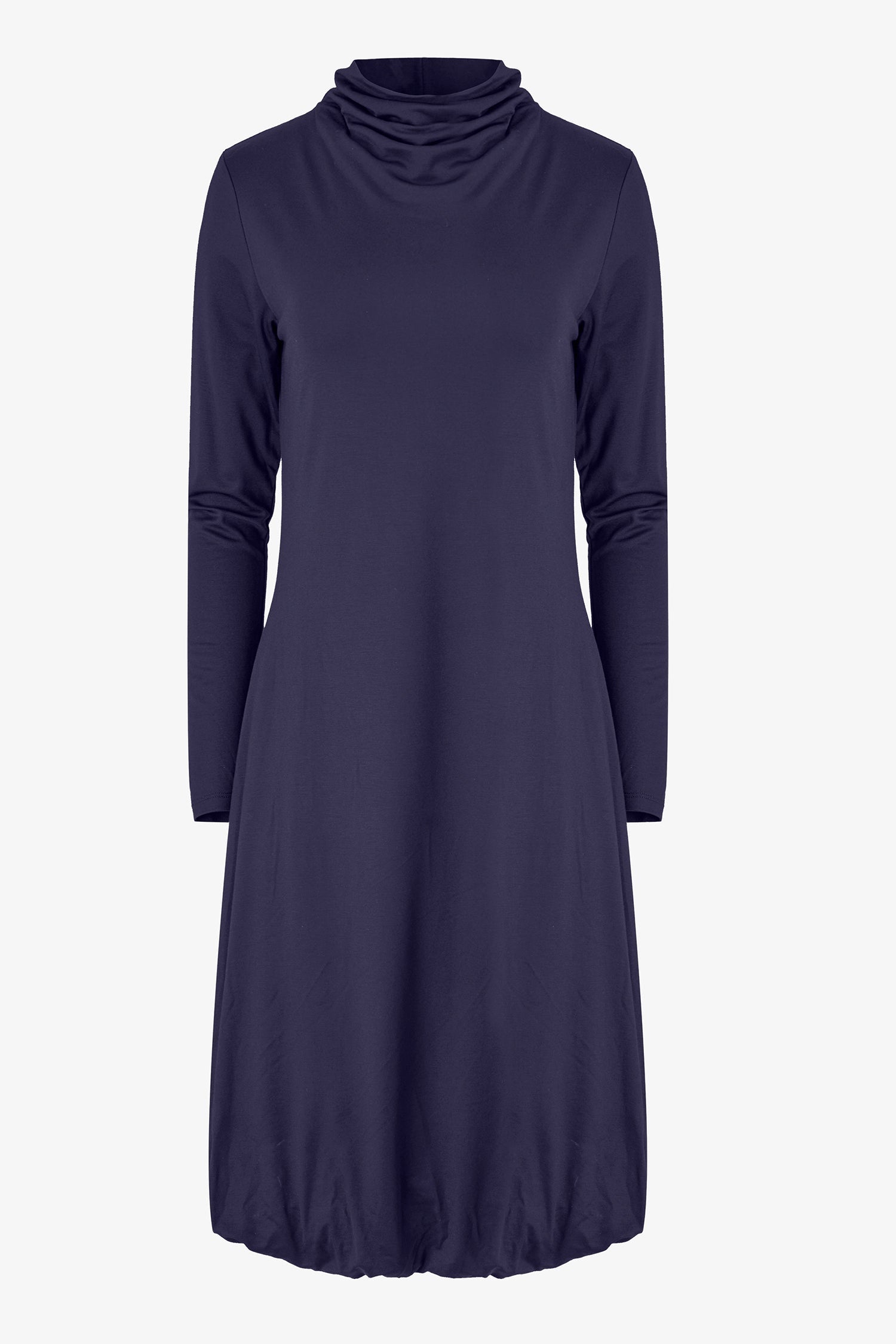 Women's Knit Turtle-Neck Knee-Length Dress