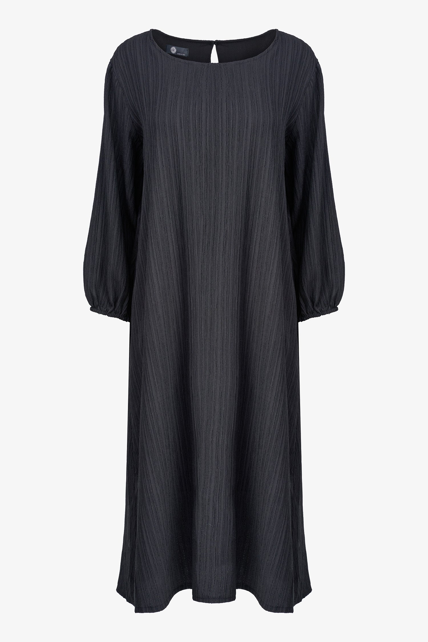 Women's Woven Crew-Neck A-Line Dress