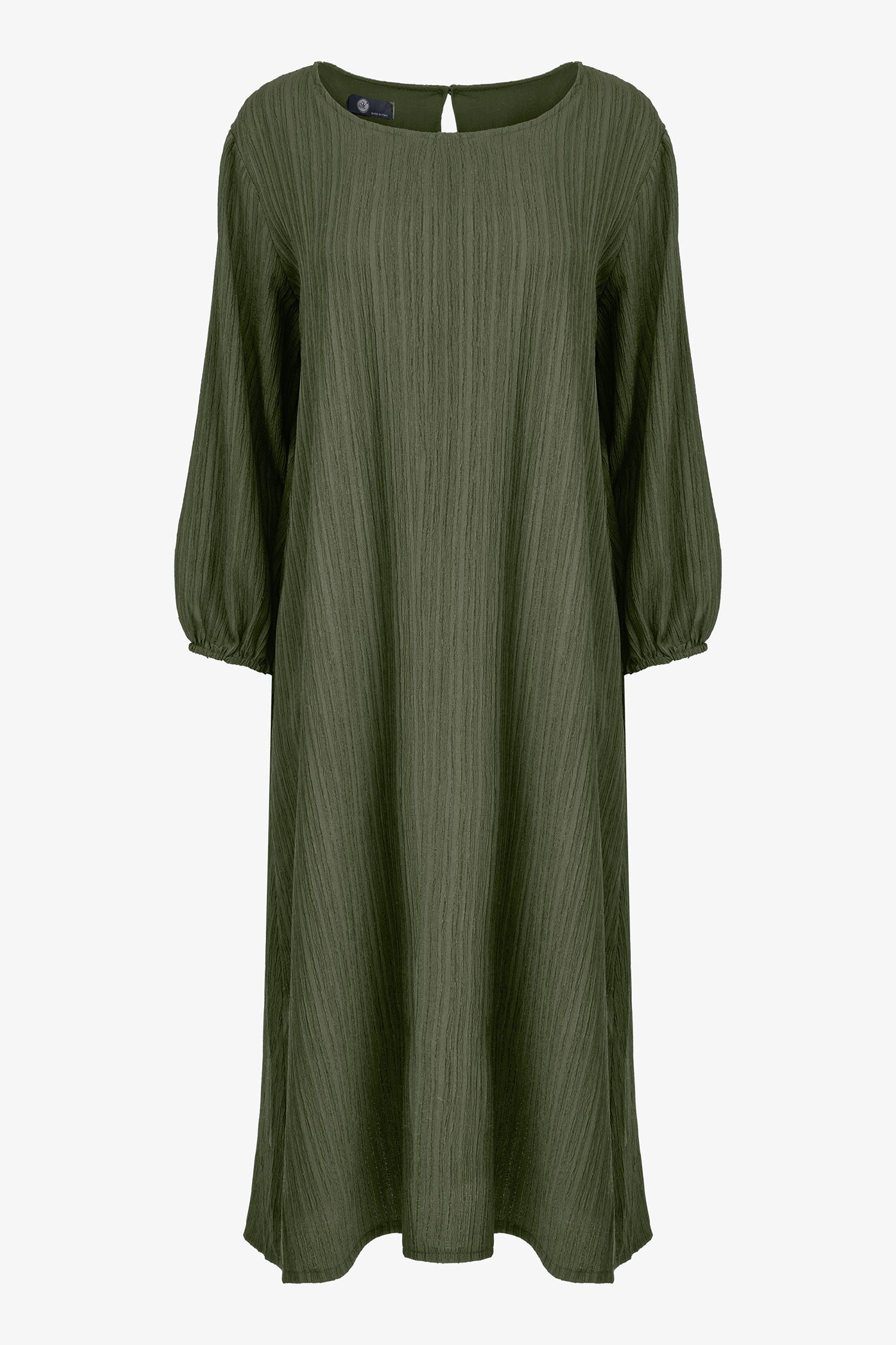 Women's Woven Crew-Neck A-Line Dress