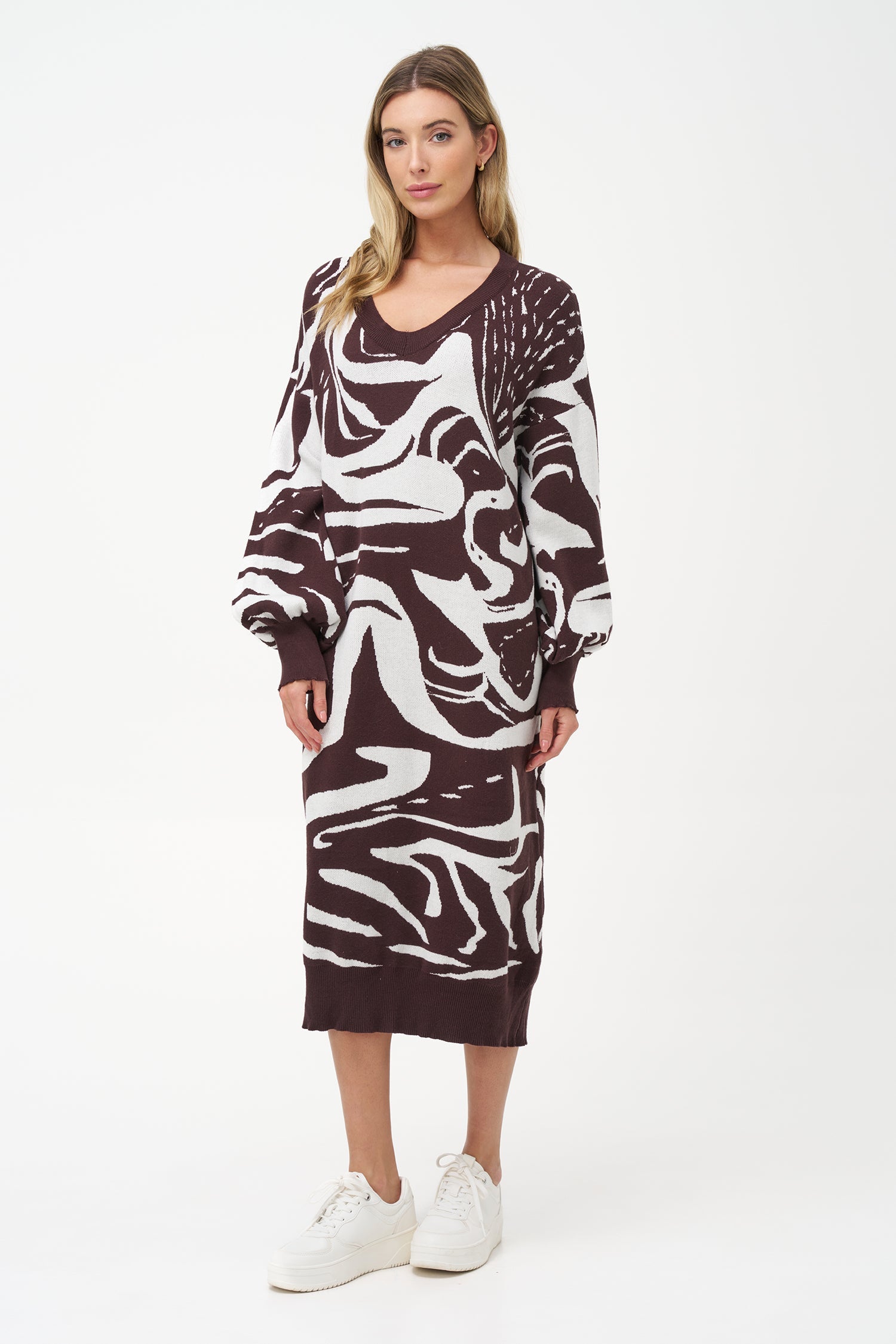 Women's Knit Jacquard Dress