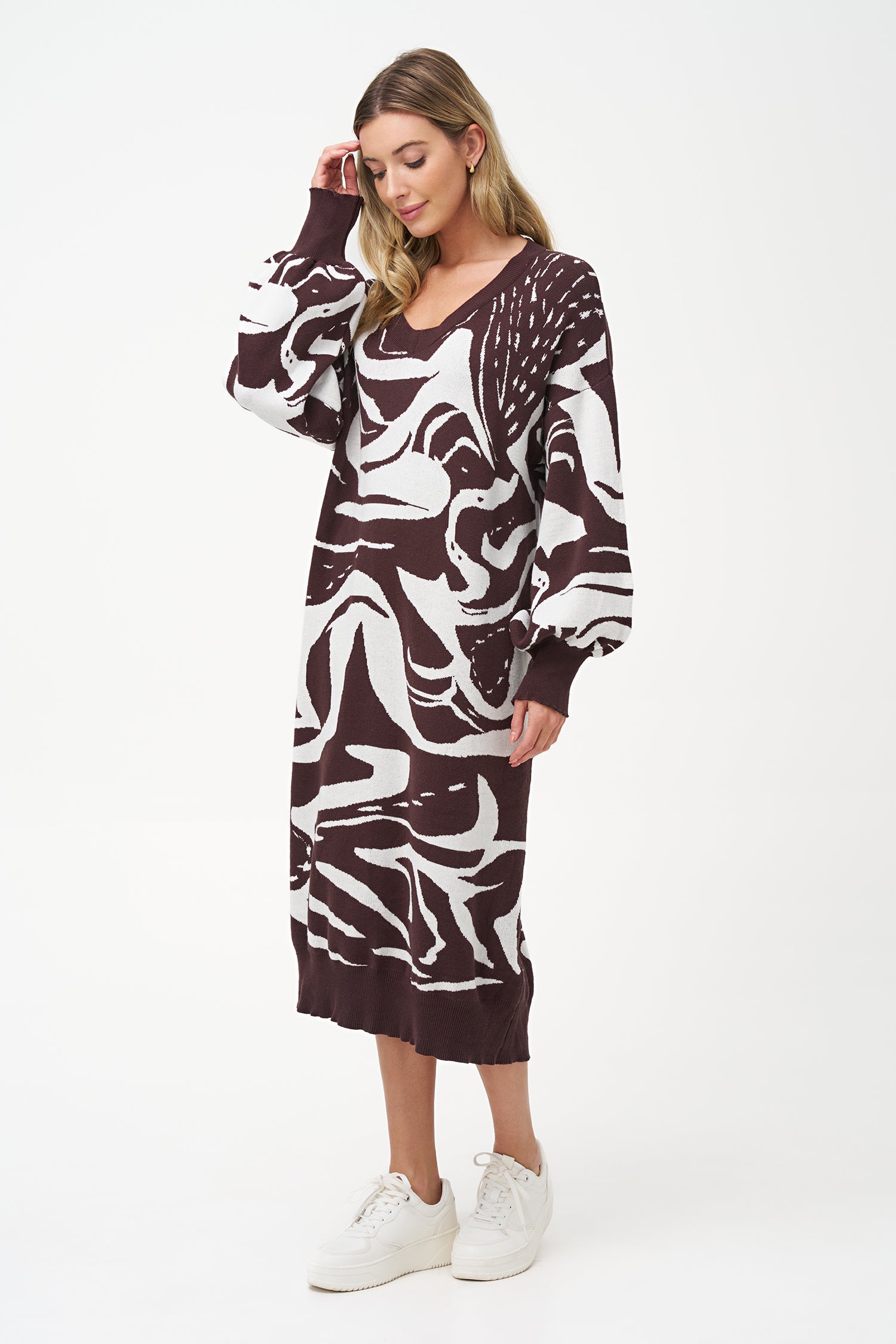 Women's Knit Jacquard Dress