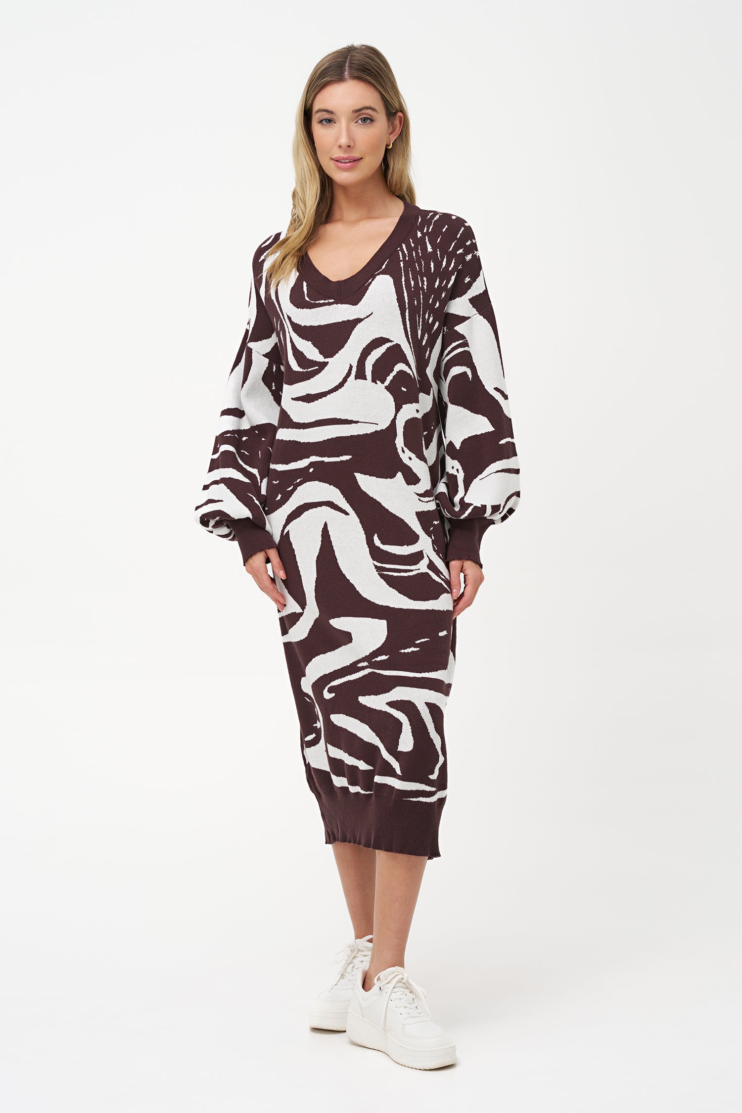 Women's Knit Jacquard Dress