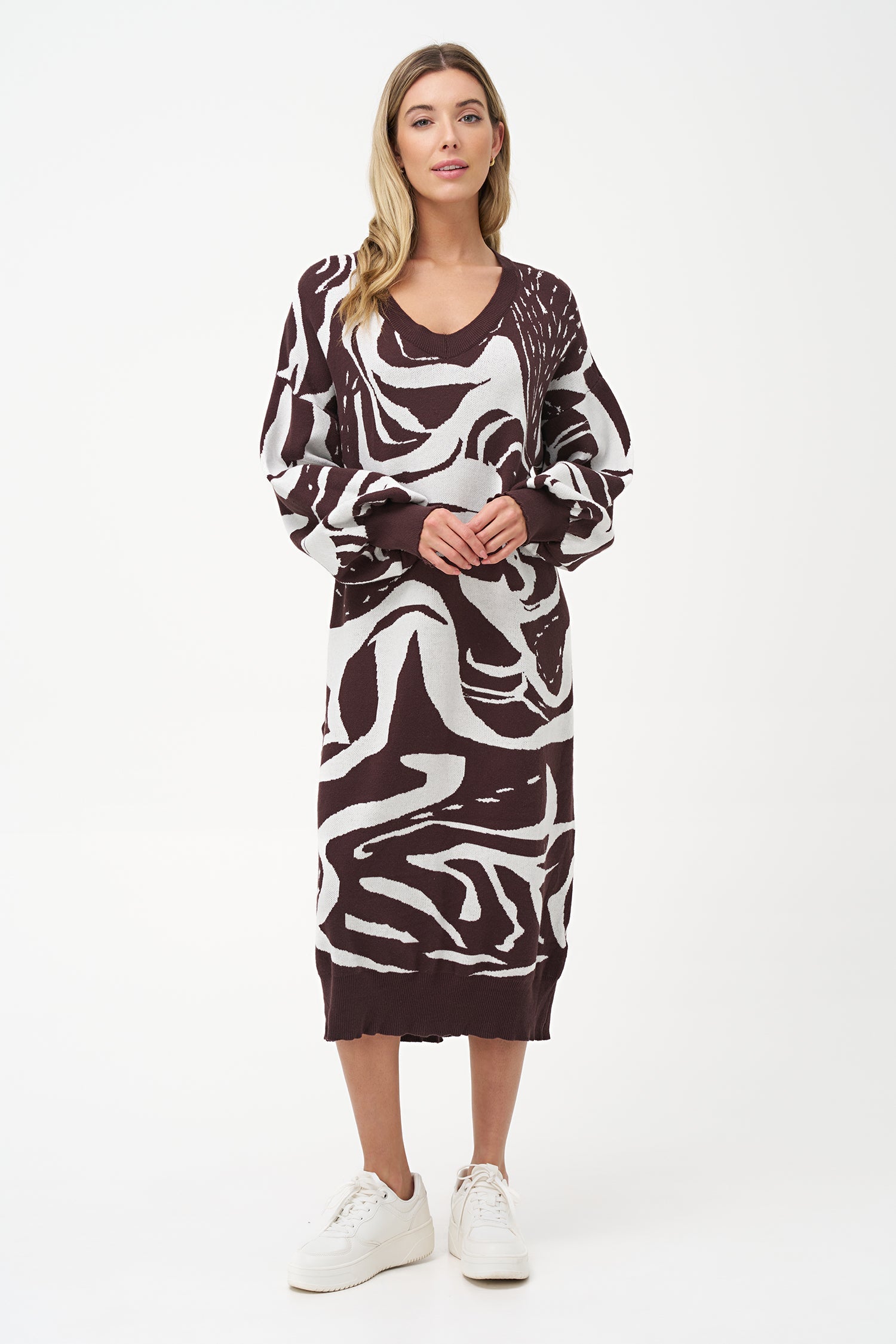 Women's Knit Jacquard Dress