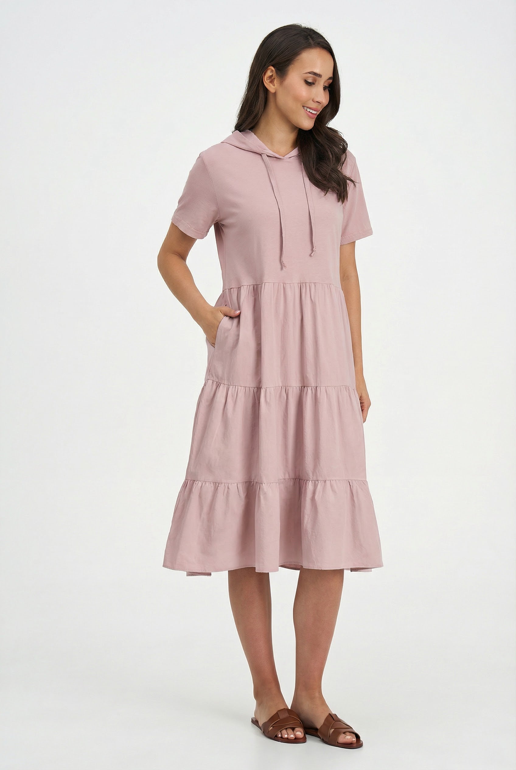 Women's Knit/Woven Combo Dress