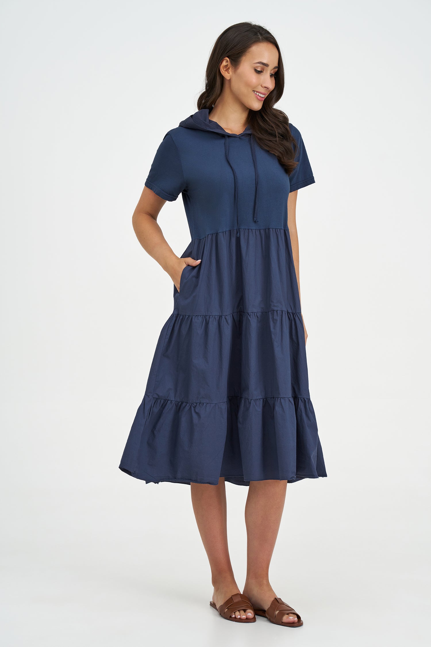 Women's Knit/Woven Combo Dress