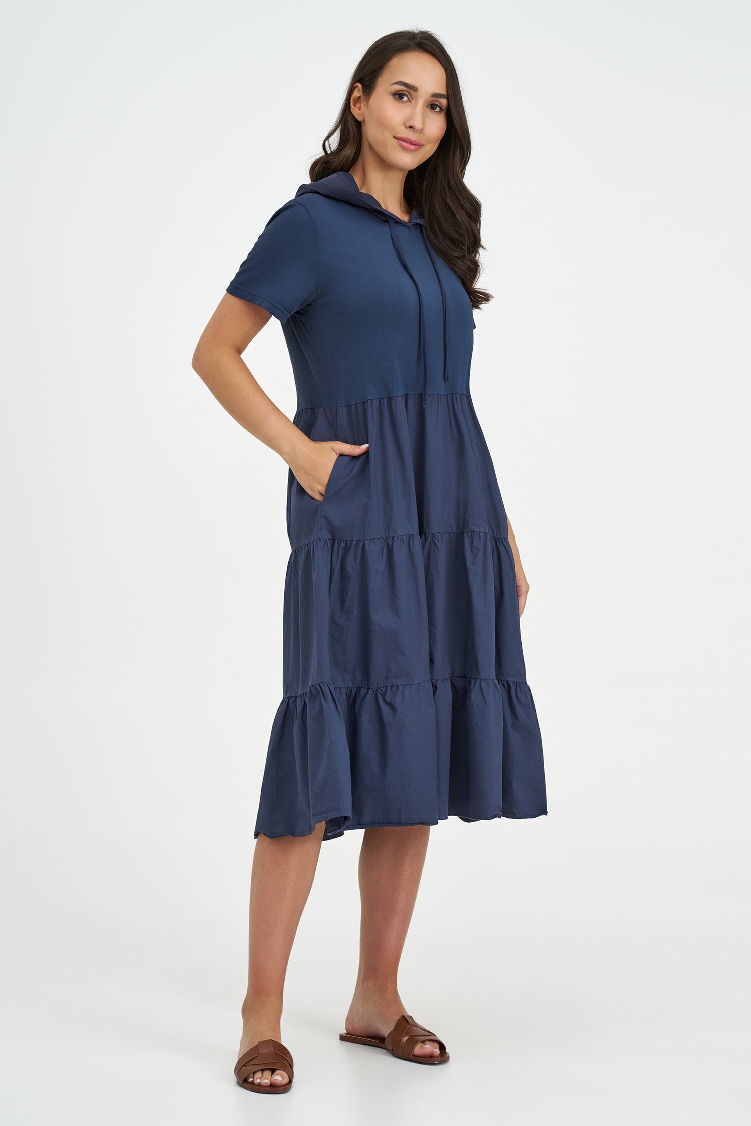 Women's Knit/Woven Combo Dress