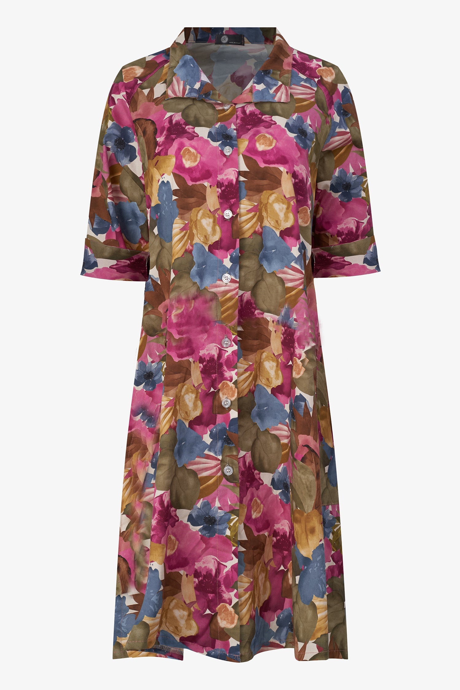 Women's Woven Pleated Shirt-Dress