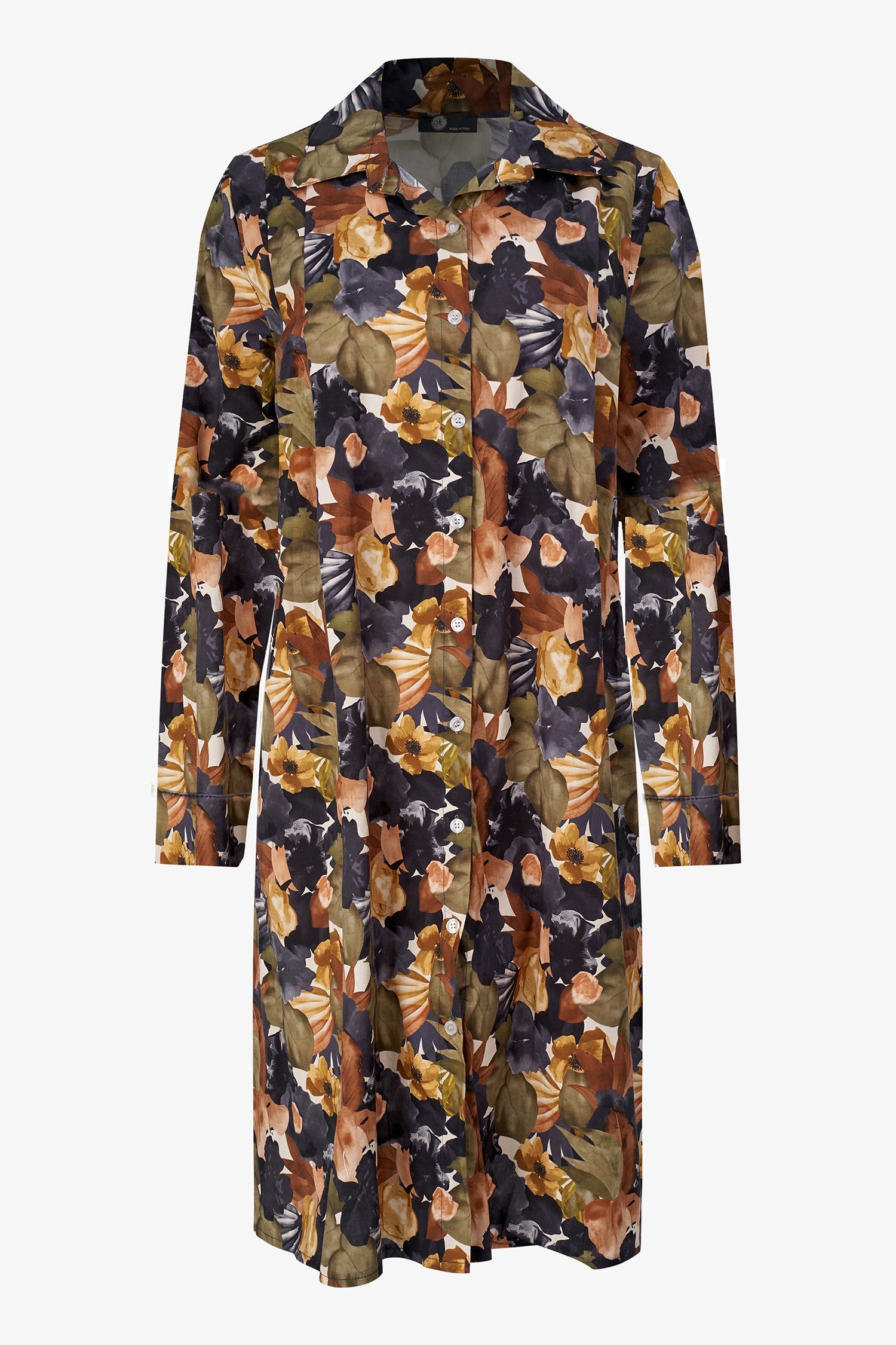 Women's Woven Stand Collar Button Down Shirt Dress