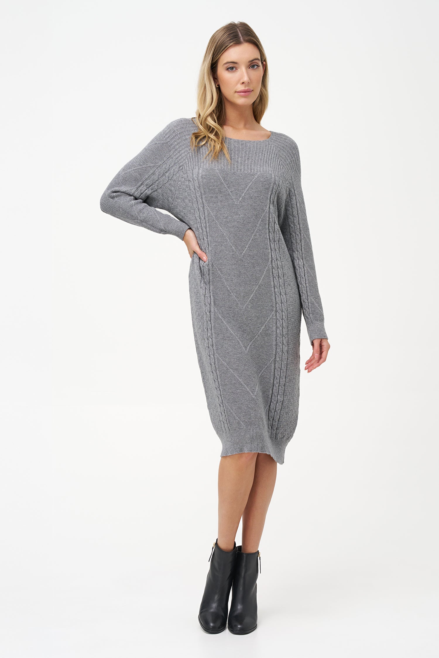 Women's Knit Crew-Neckline Dress