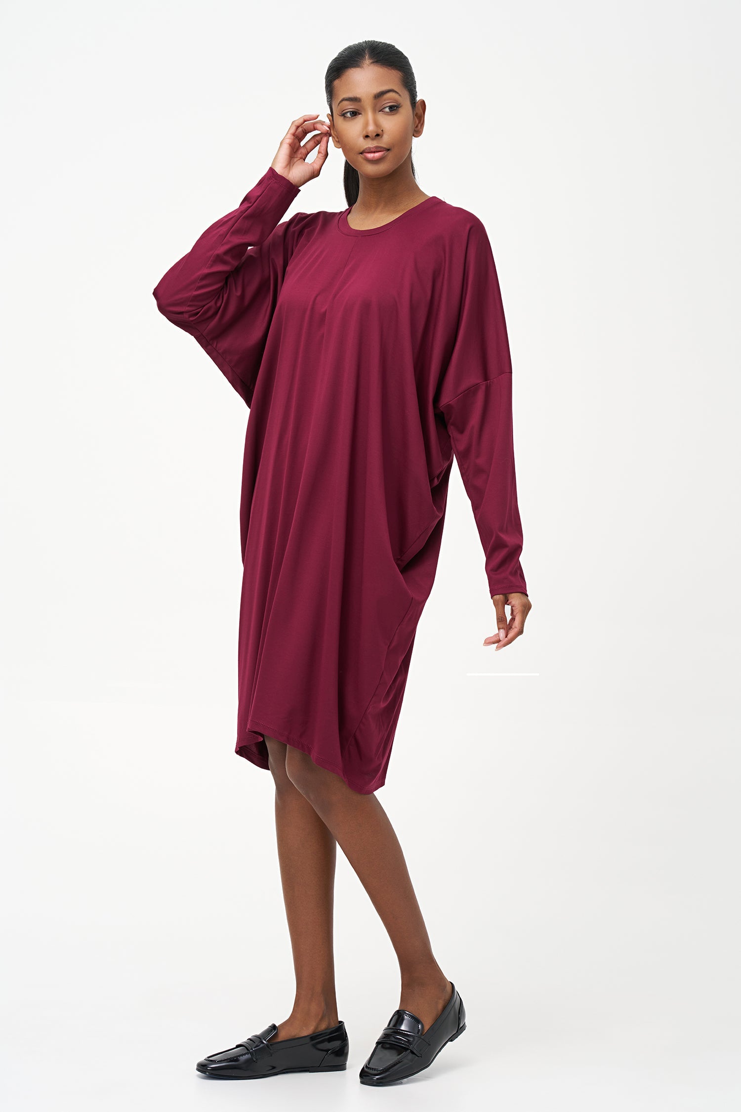 Women's Oversized Knit Knee-Length Dress